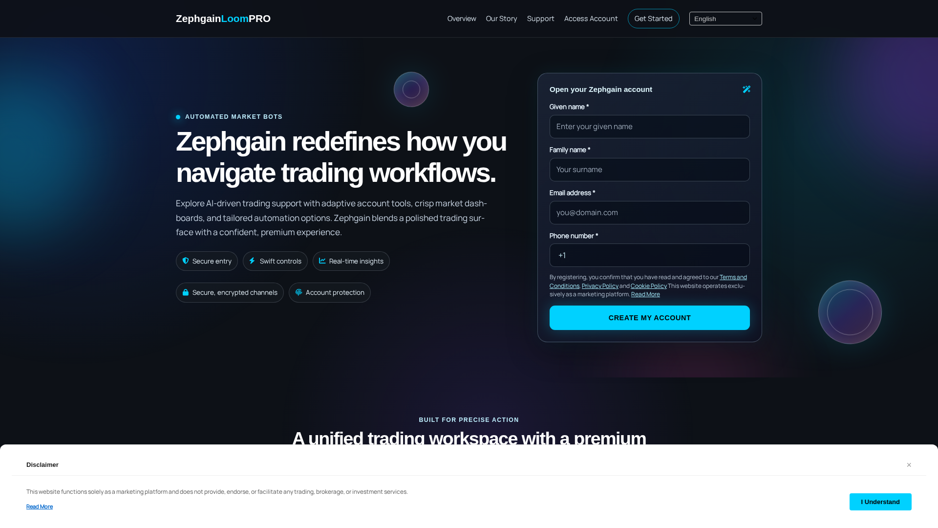 Screenshot of zephgain.digital