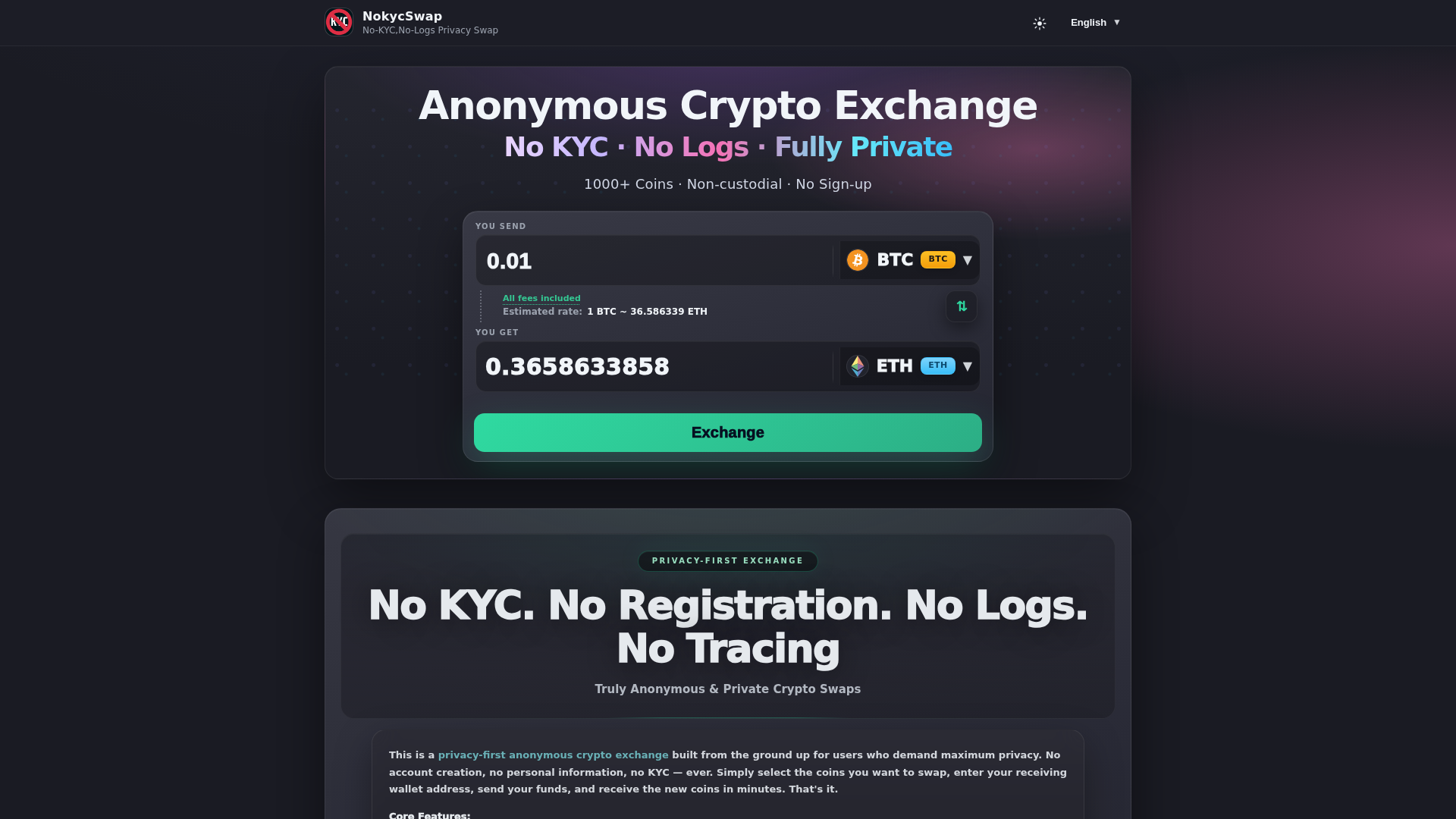 Screenshot of nokycswap.vip
