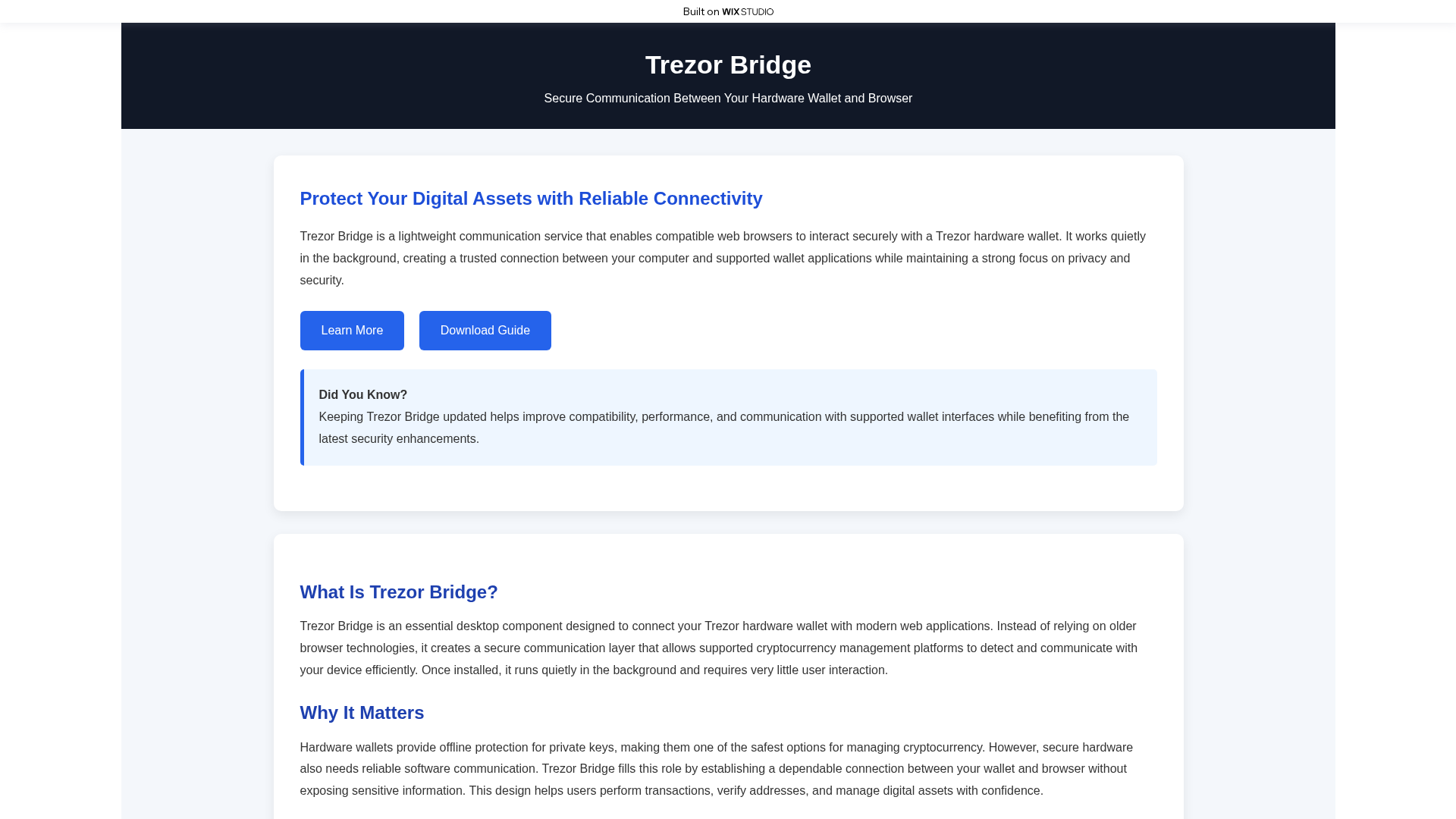 Screenshot of bridgge-trxzor.wixstudio.com