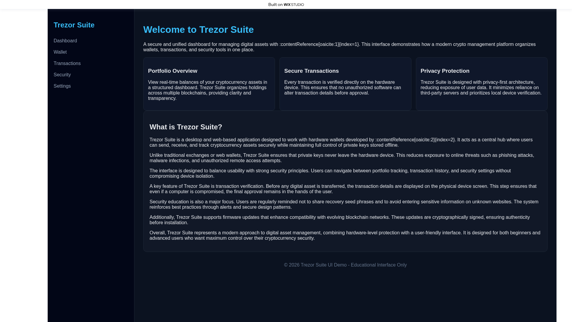 Screenshot of trezo-rsuite.wixstudio.com