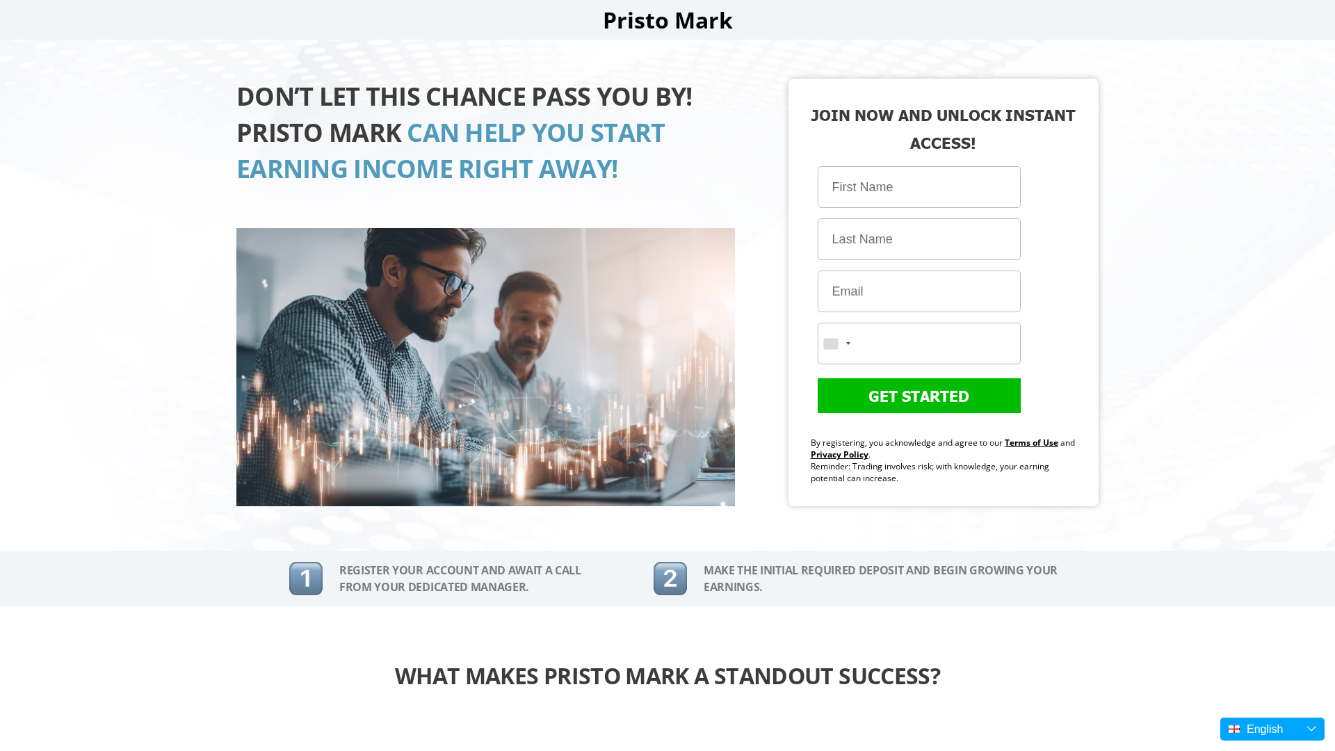 Screenshot of pristo-mark.online