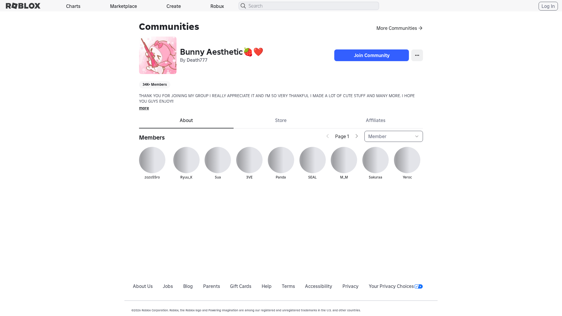 Screenshot of www.roblox.et