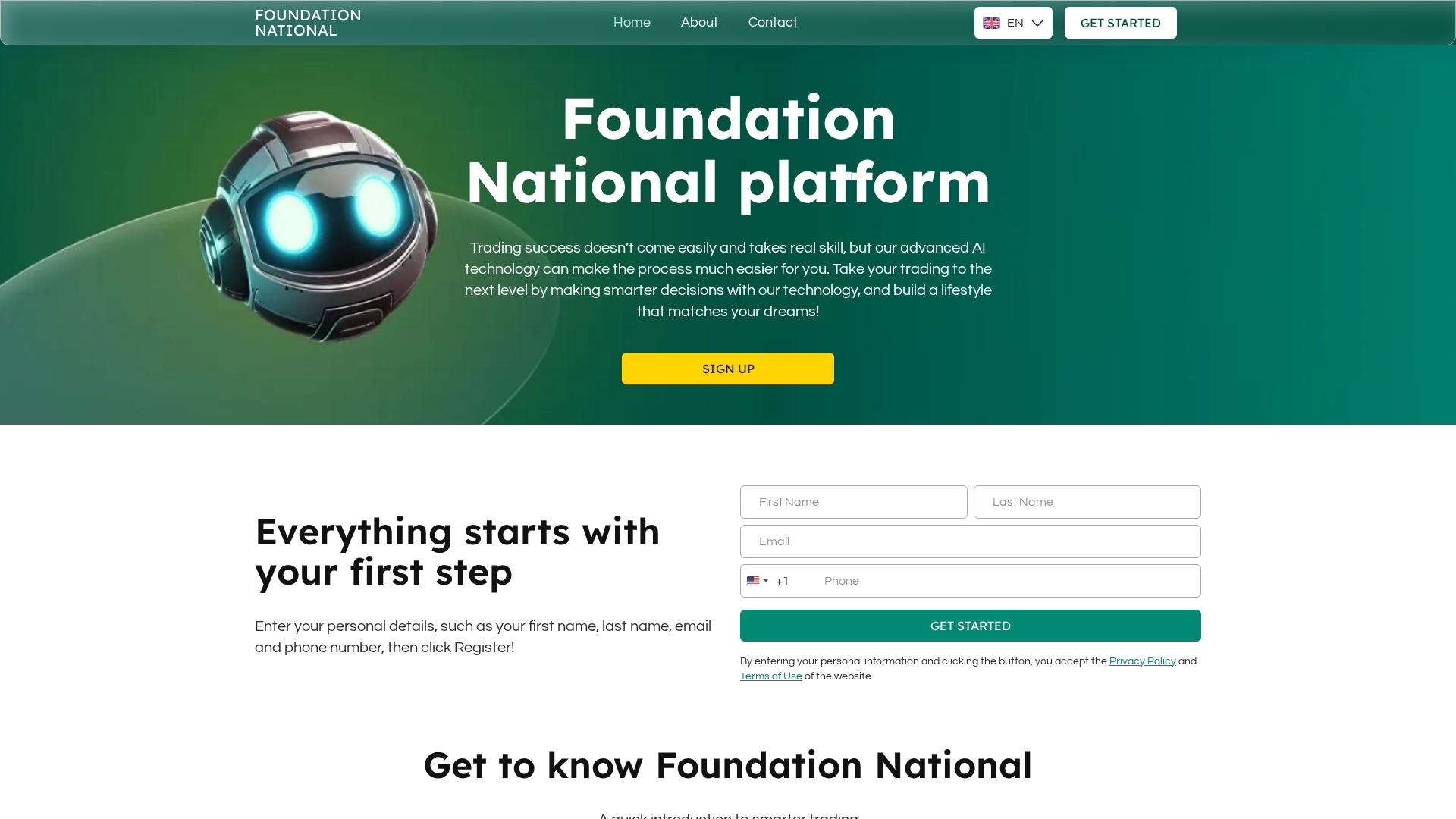 Screenshot of foundationnational.live
