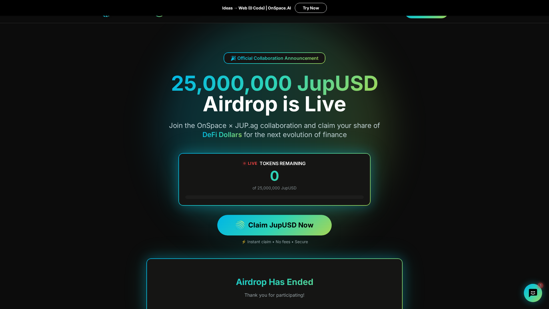 Screenshot of jupusd.onspace.build