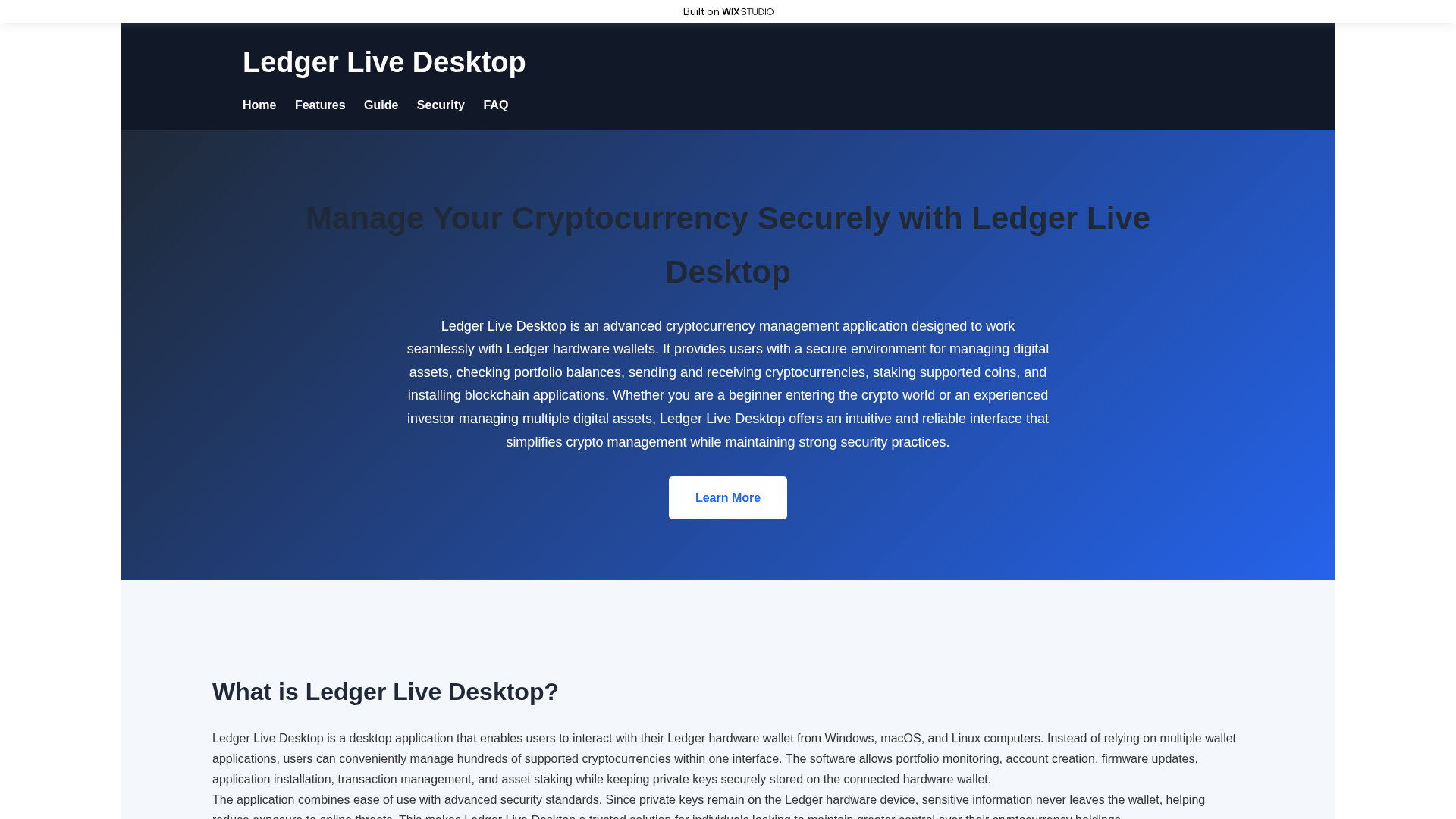 Screenshot of desktop-device.wixstudio.com
