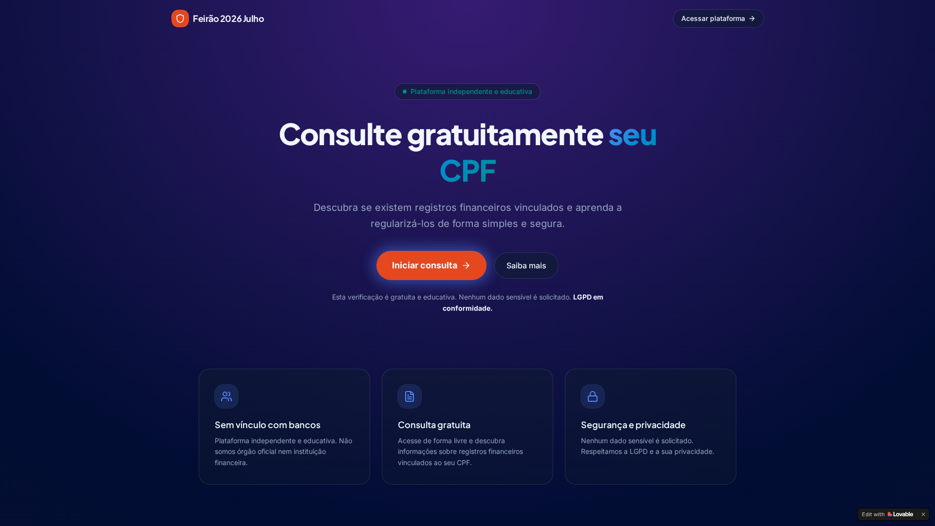 Screenshot of cpf-friendly-guide.lovable.app
