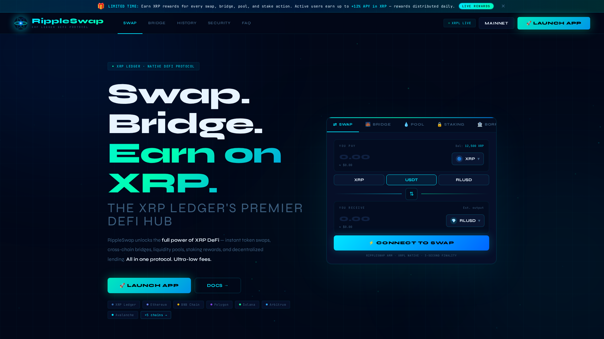 Screenshot of ripple-swap.com
