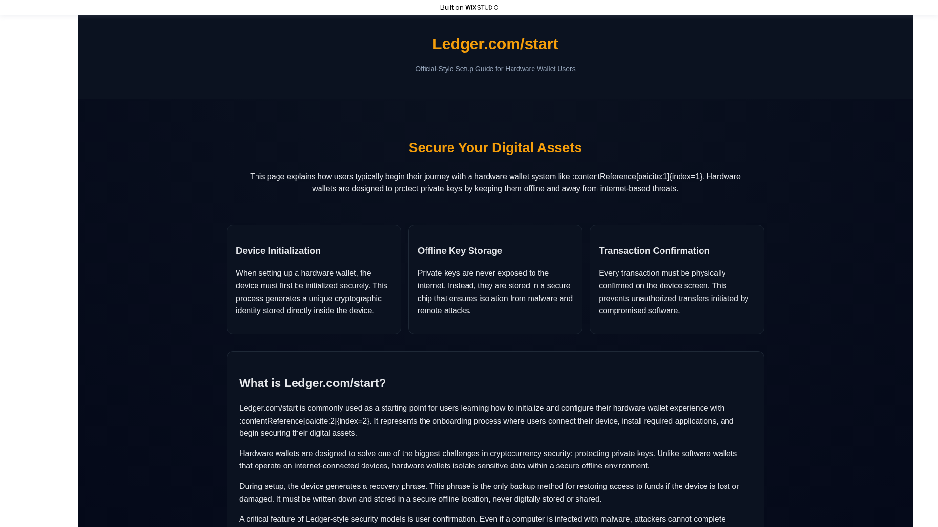 Screenshot of startleger.wixstudio.com