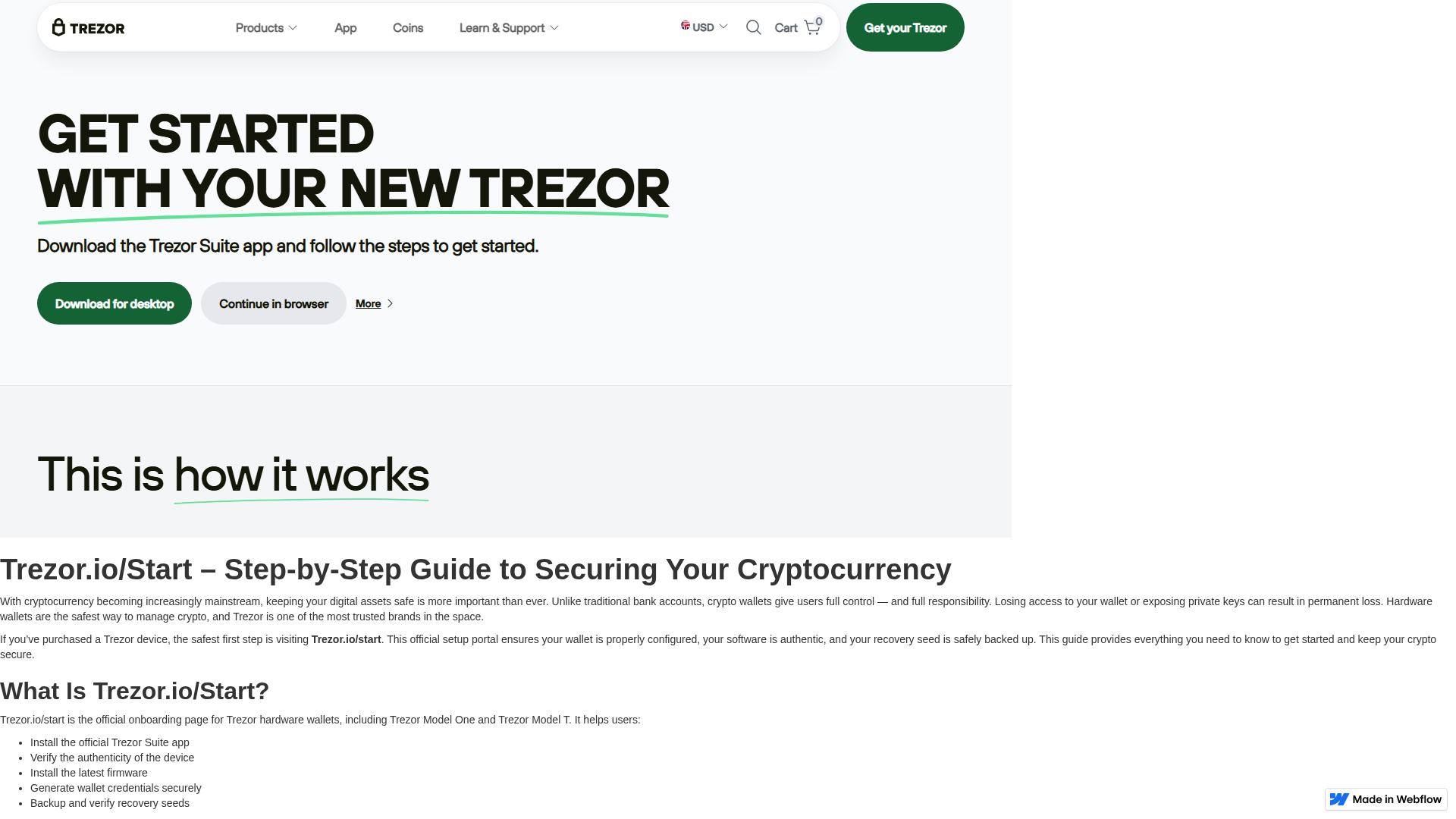 Screenshot of net-iotrezzrstart.webflow.io