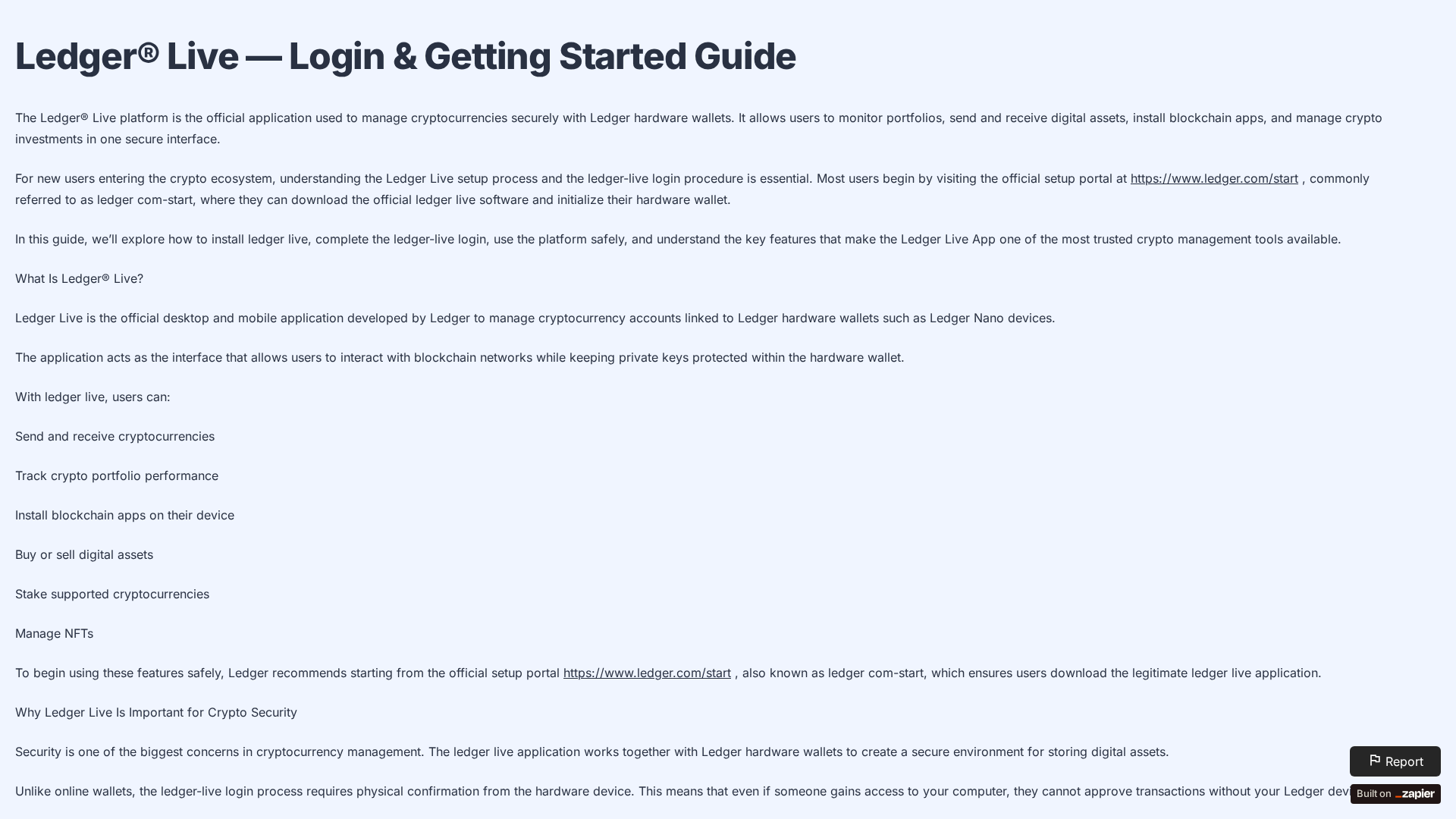 Screenshot of looginn-laedger.zapier.app