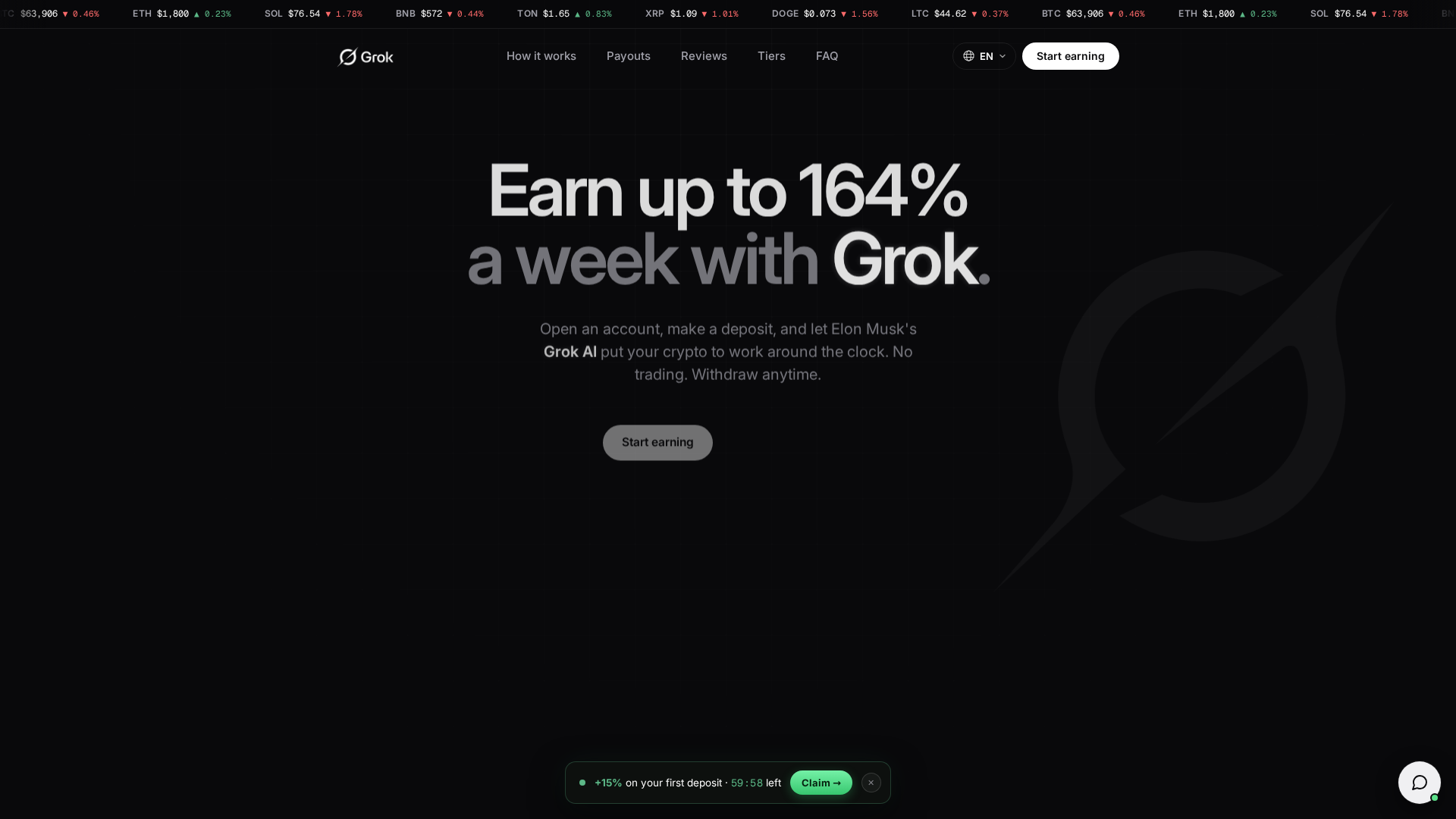 Screenshot of groxtrade.com