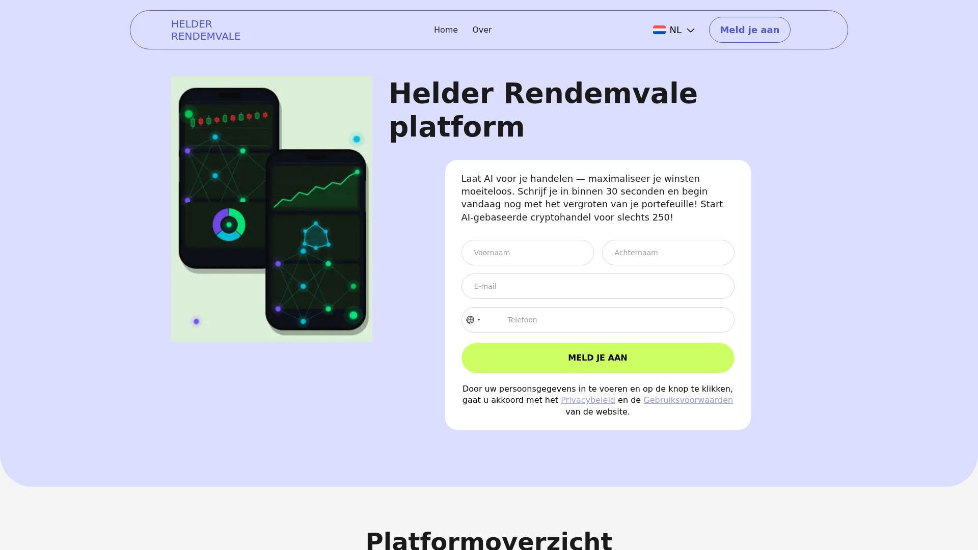 Screenshot of helderrendemvale-nl.com