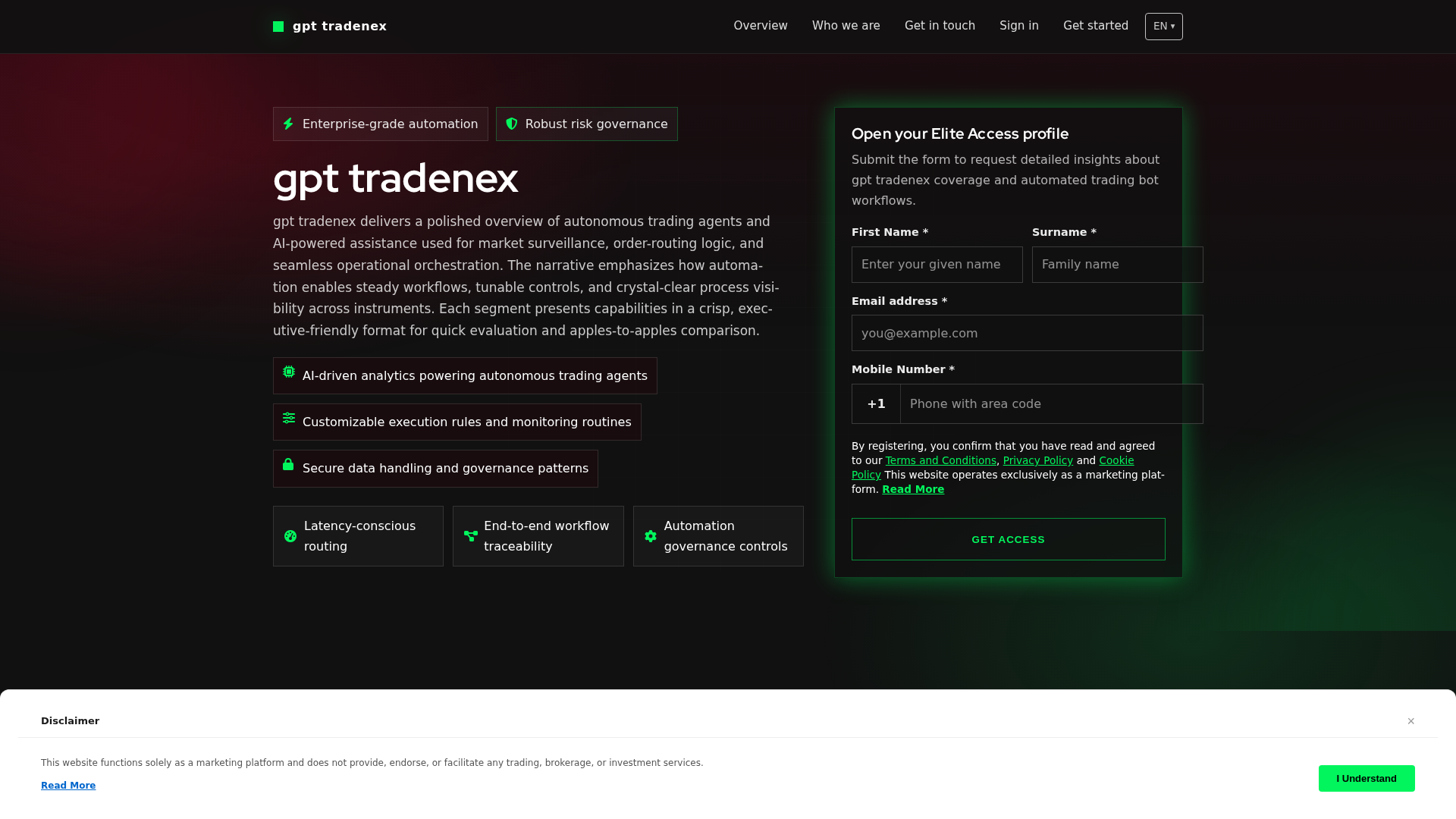 Screenshot of gpttradenex.click