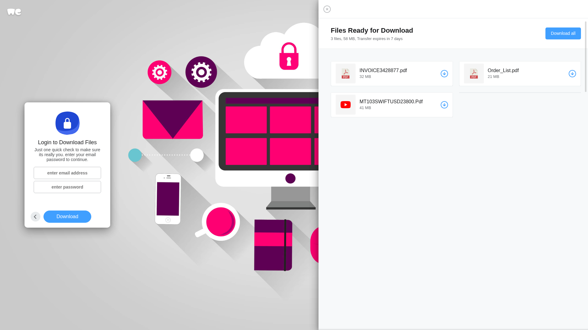 Screenshot of wefiletransfer0562026.edgeone.dev