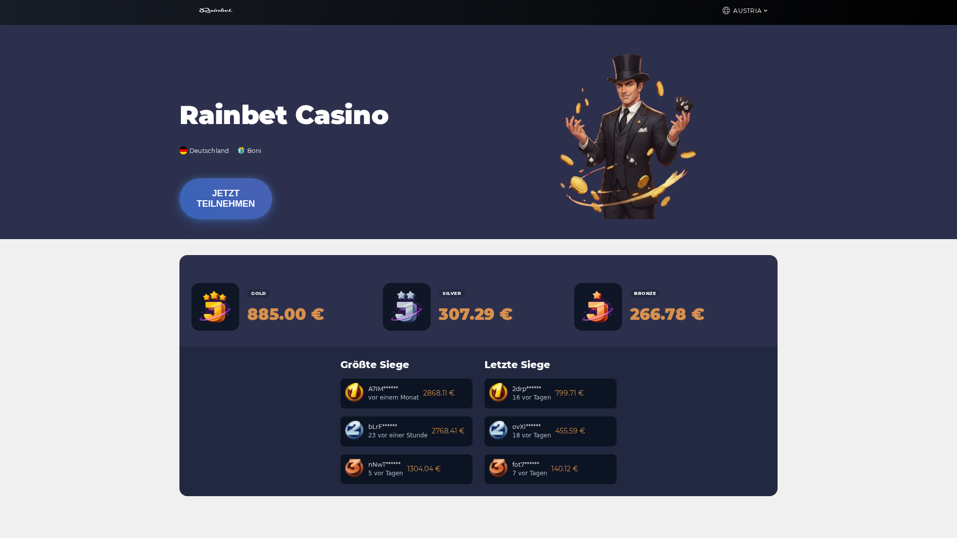 Screenshot of rainbet-casinos.org