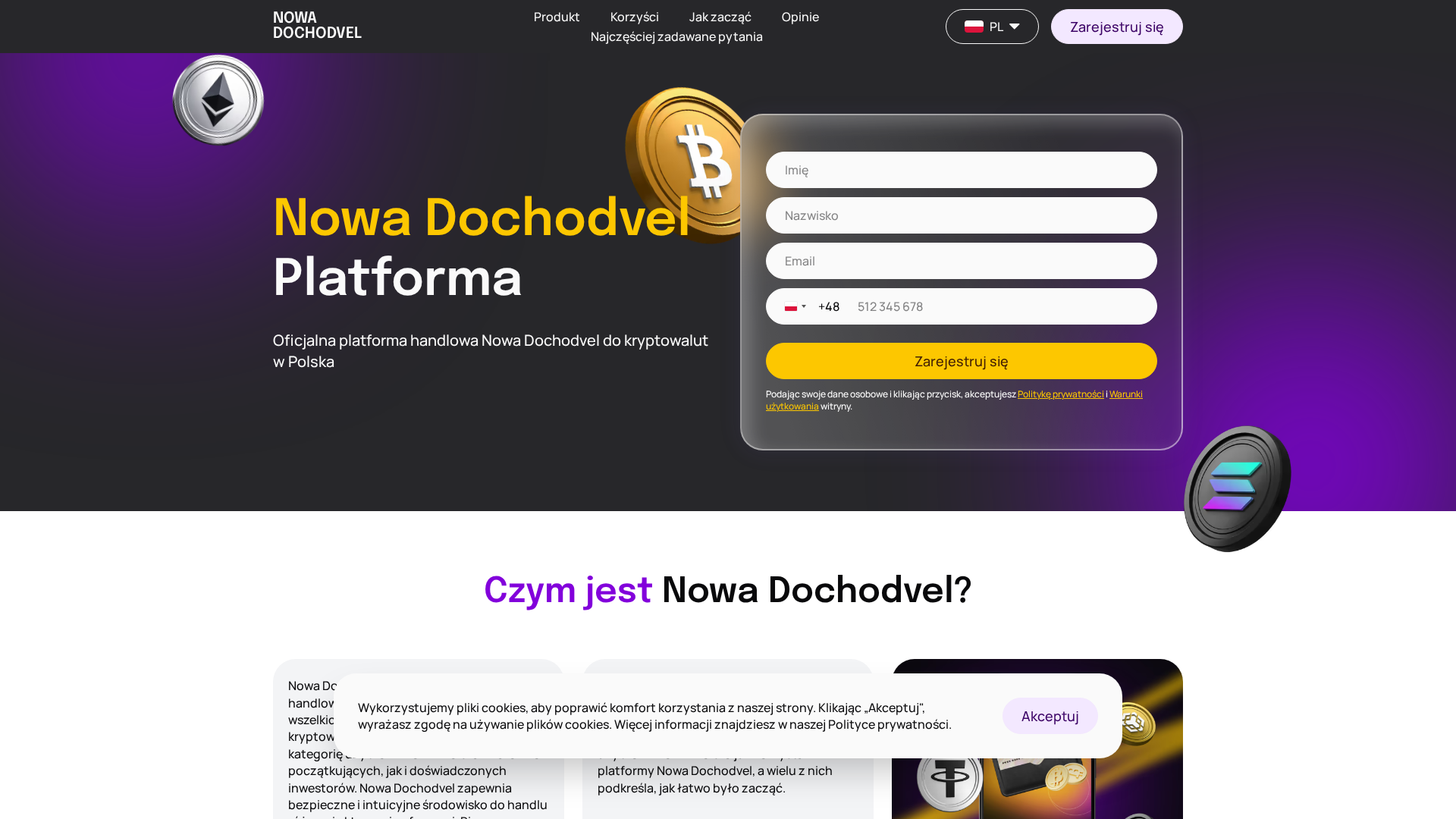 Screenshot of nowa-dochodvel.com