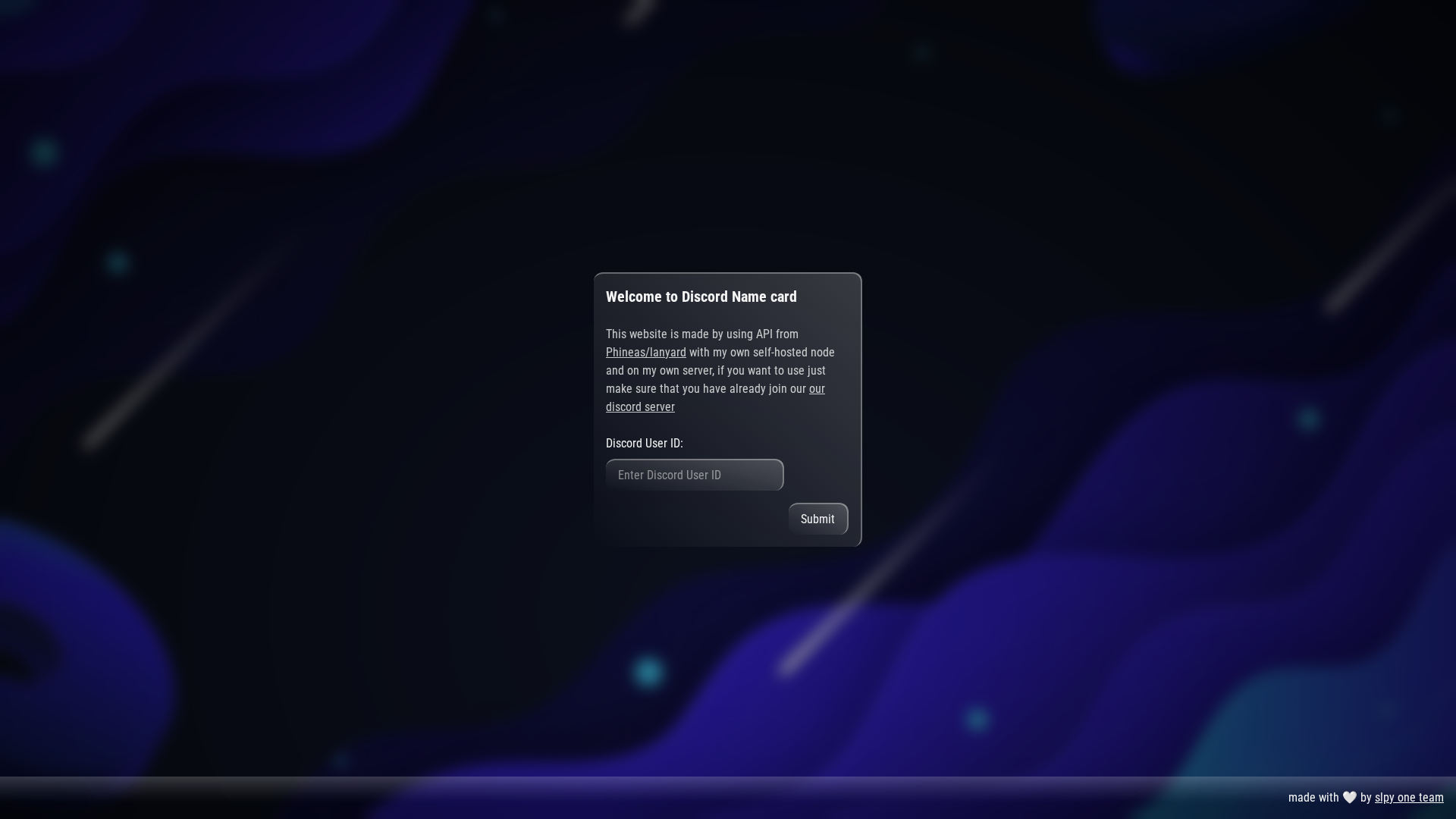 Screenshot of discord-id-react.pages.dev