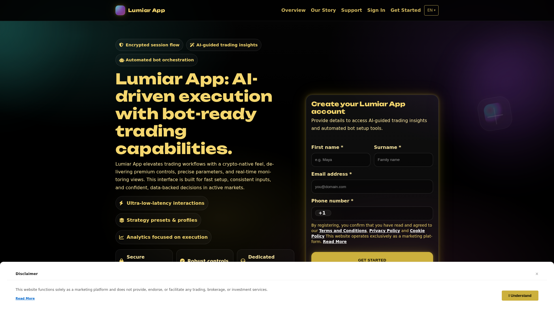 Screenshot of lumiarapp.digital
