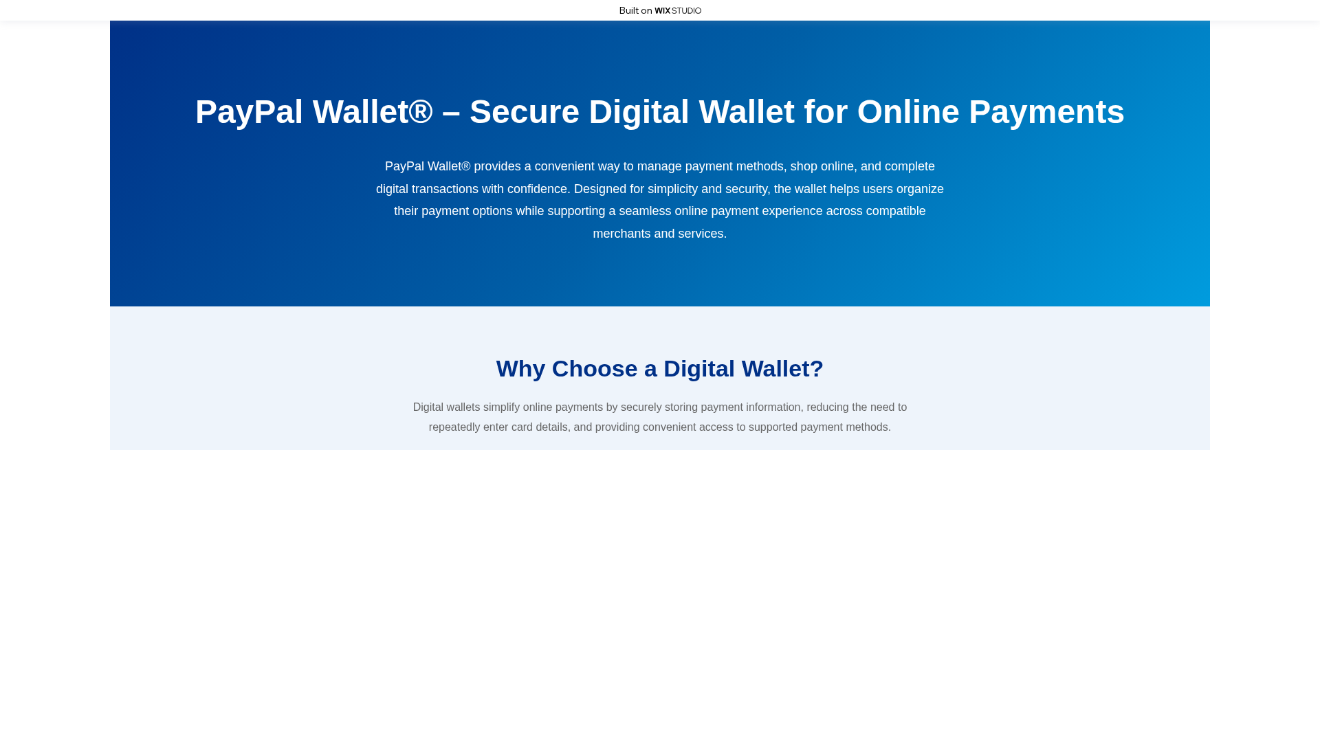 Screenshot of homepage-paypl.wixstudio.com