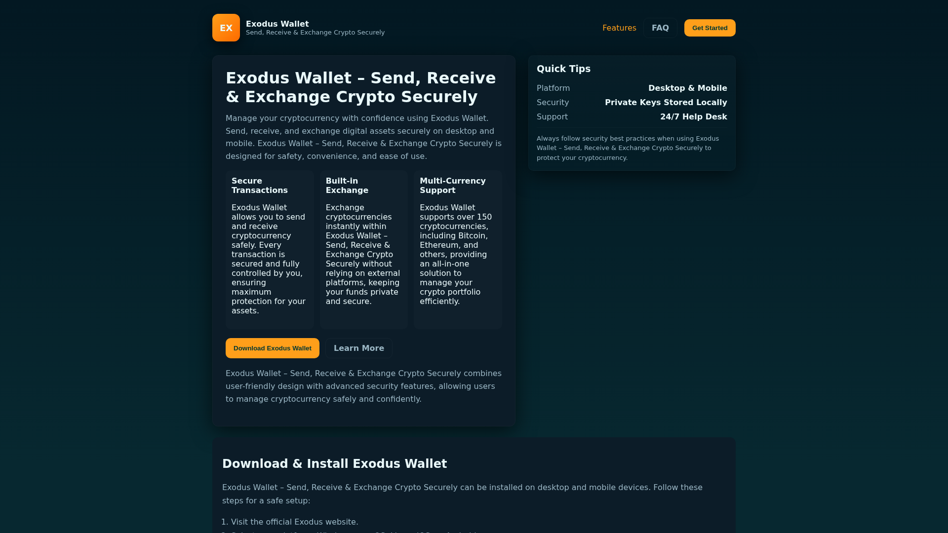Screenshot of exxods-io-app.pages.dev