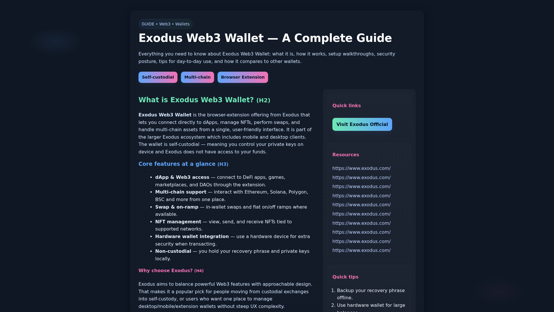 Screenshot of exoduesweb3.pages.dev