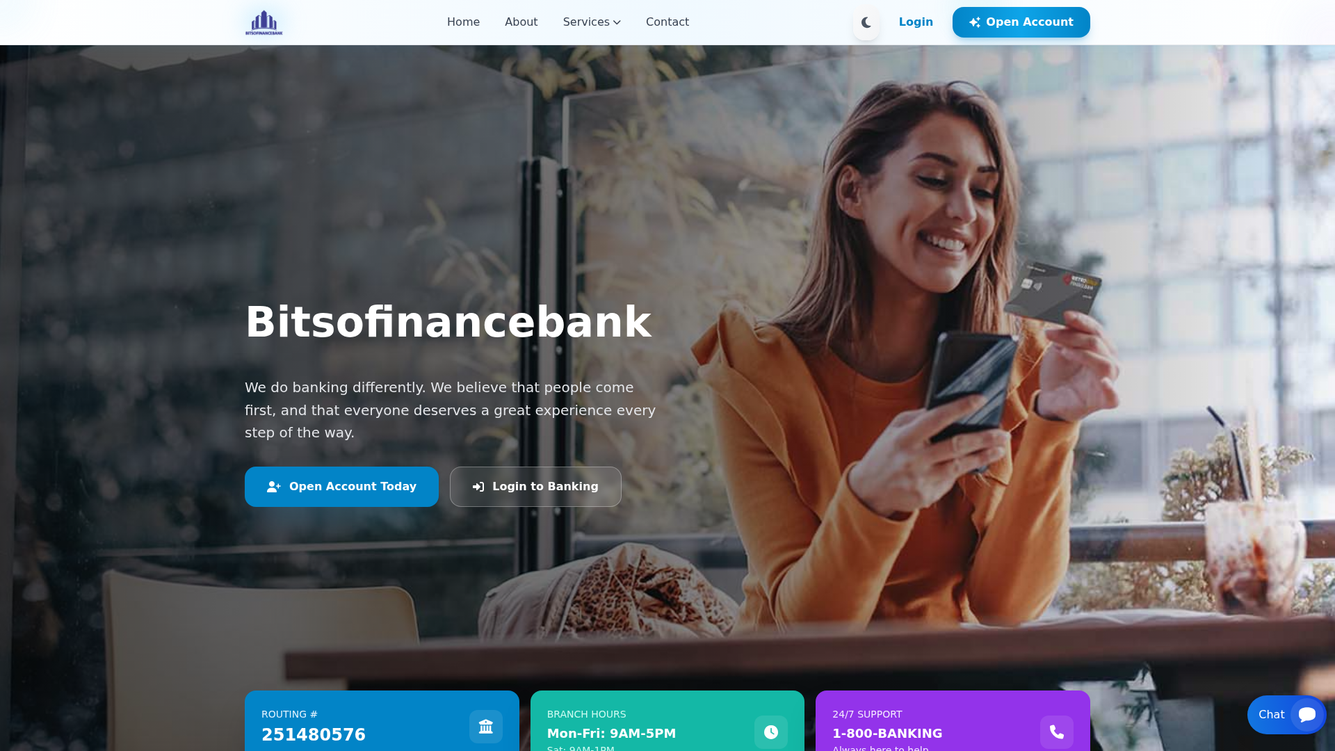 Screenshot of bitsofinancebank.com