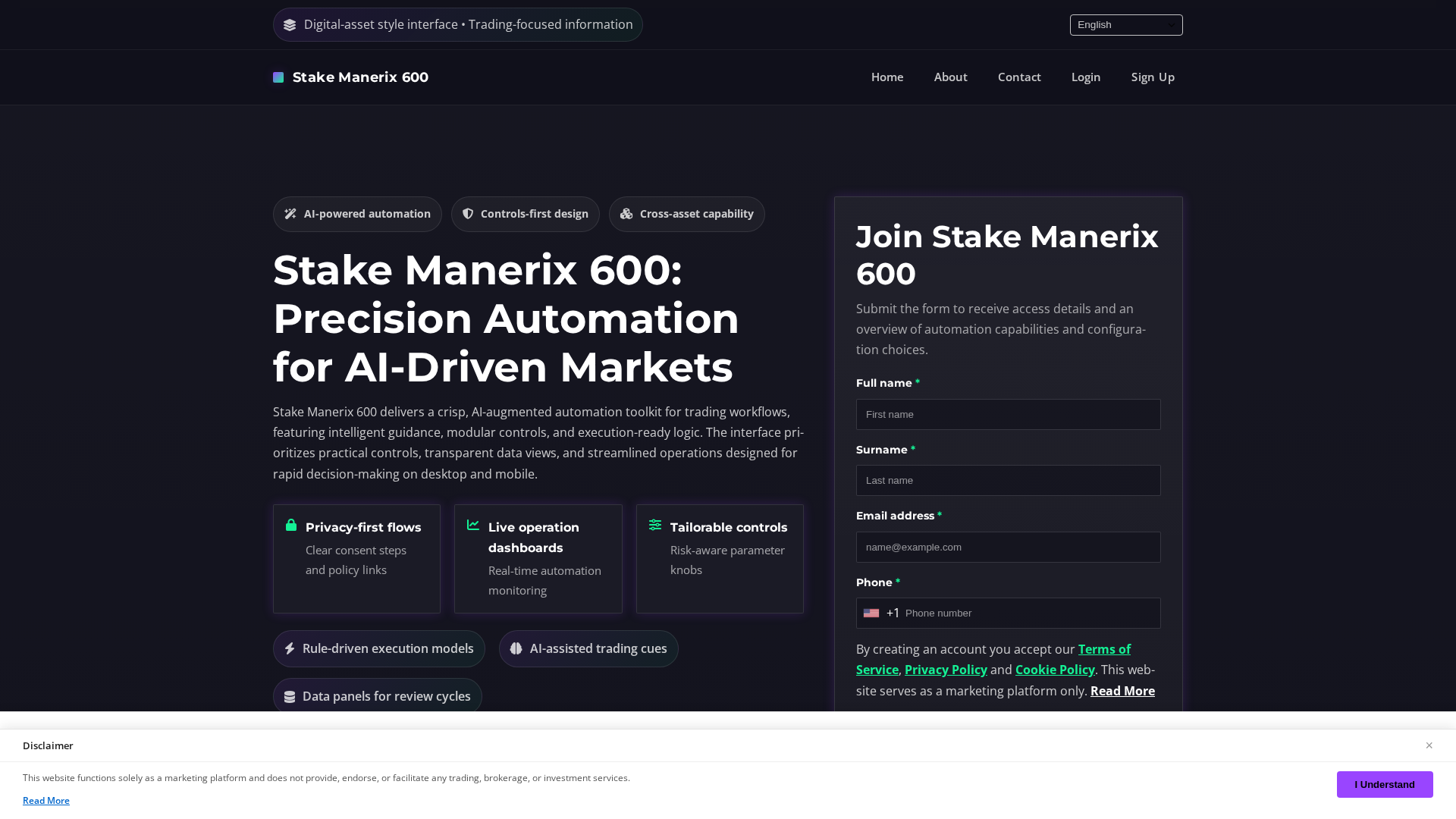 Screenshot of stake-manerix600.pro