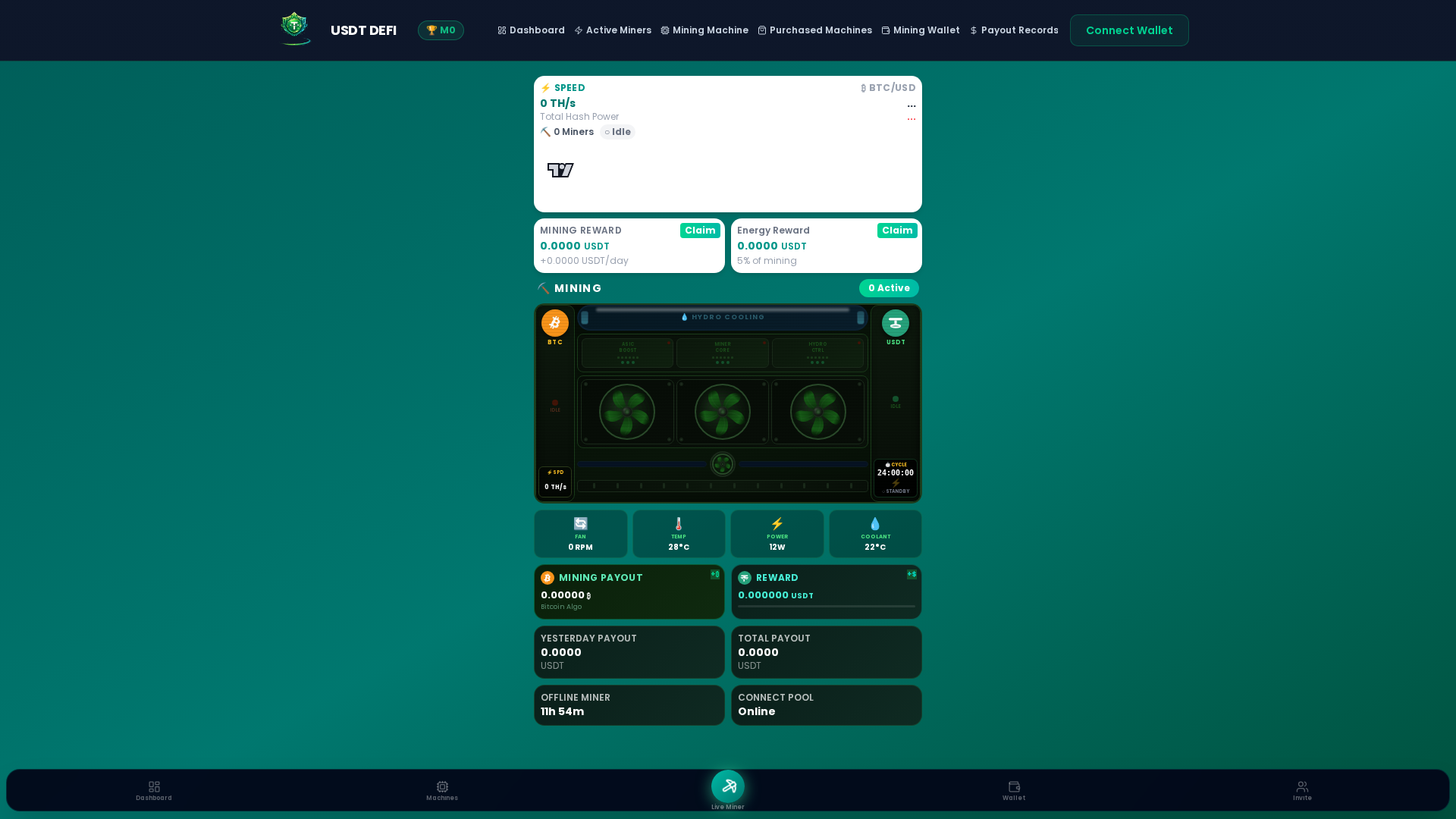 Screenshot of minerdefi.io