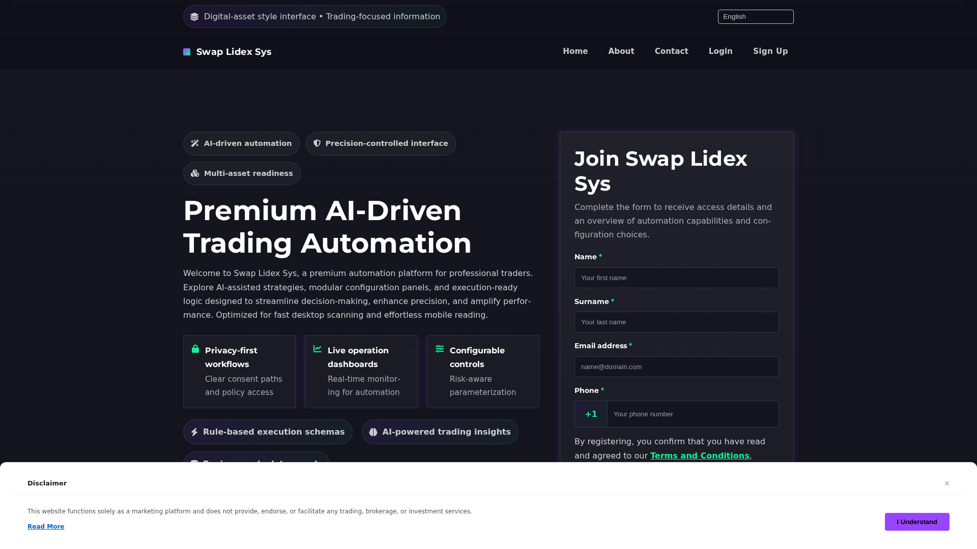 Screenshot of swaplidex-sys.com