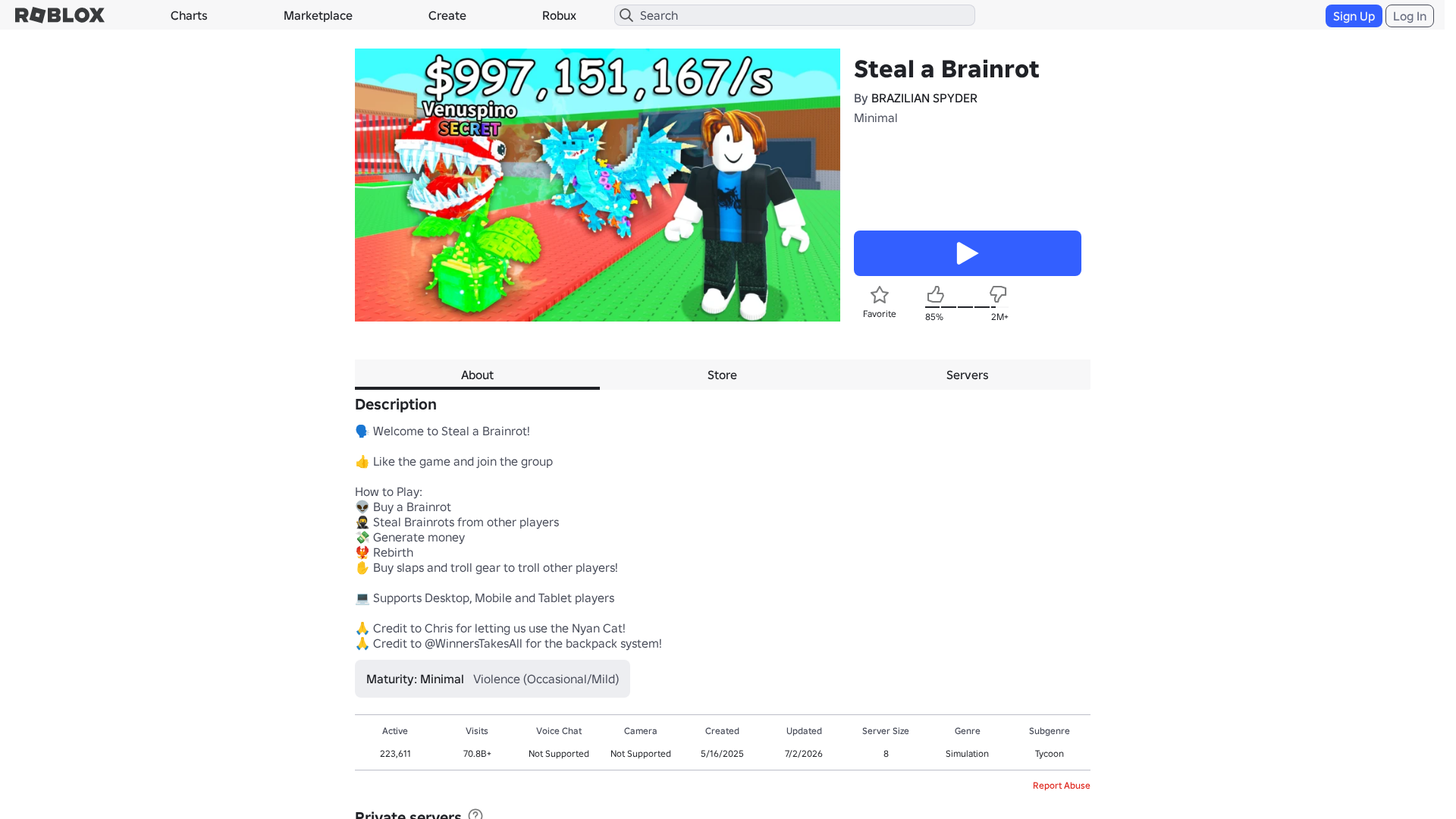Screenshot of www.roblox.com.ml