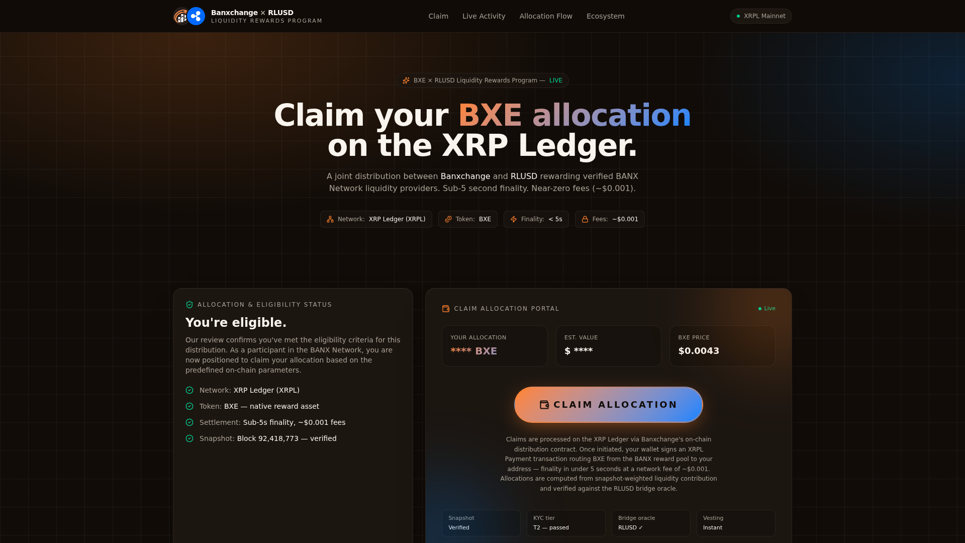 Screenshot of banxrlusd.com