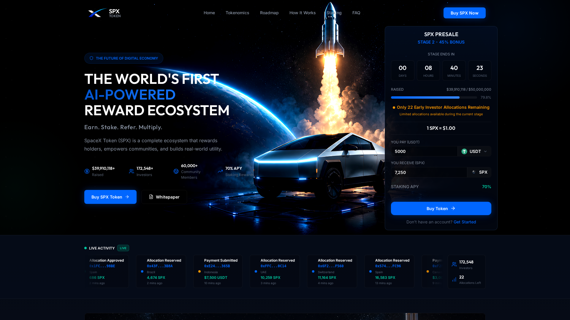 Screenshot of spxofficial.com
