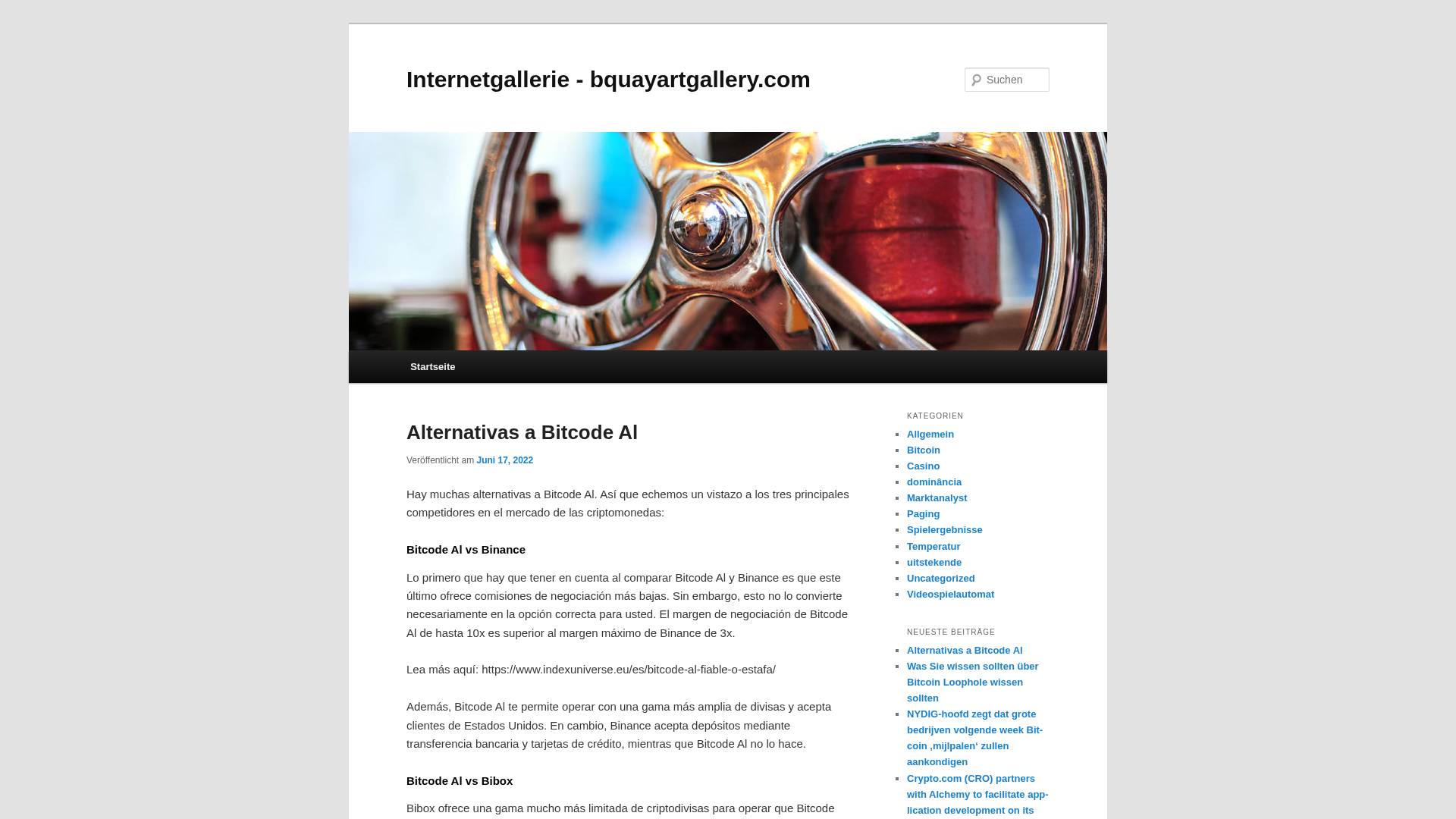 Screenshot of bquayartgallery.com