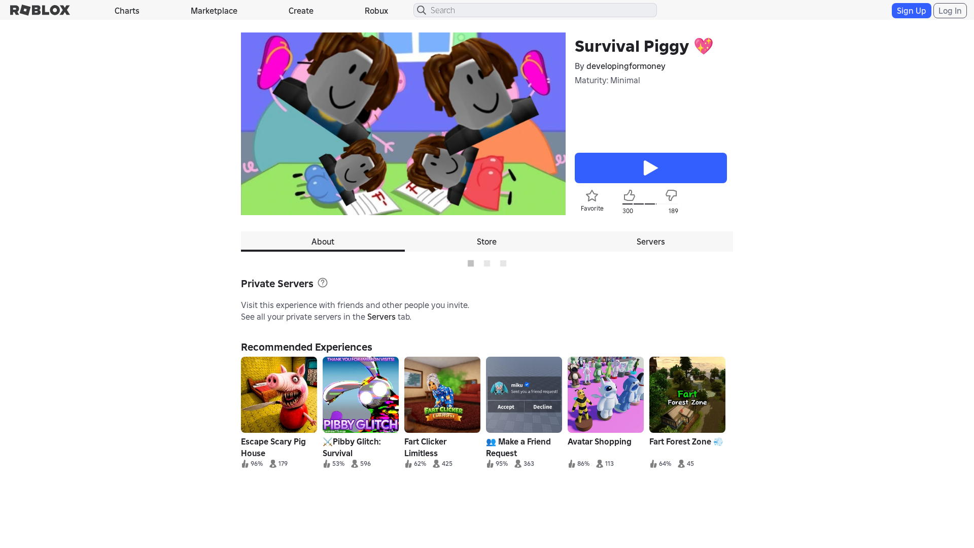 Screenshot of www.roblox.com.pt