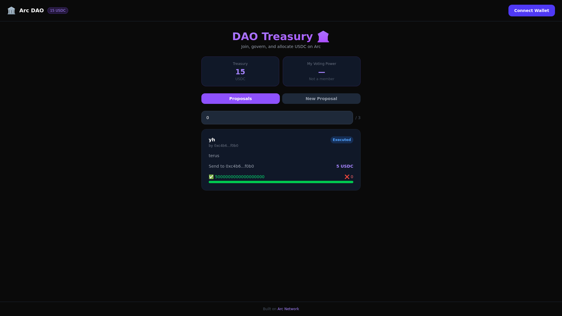 Screenshot of arc-dao.pages.dev