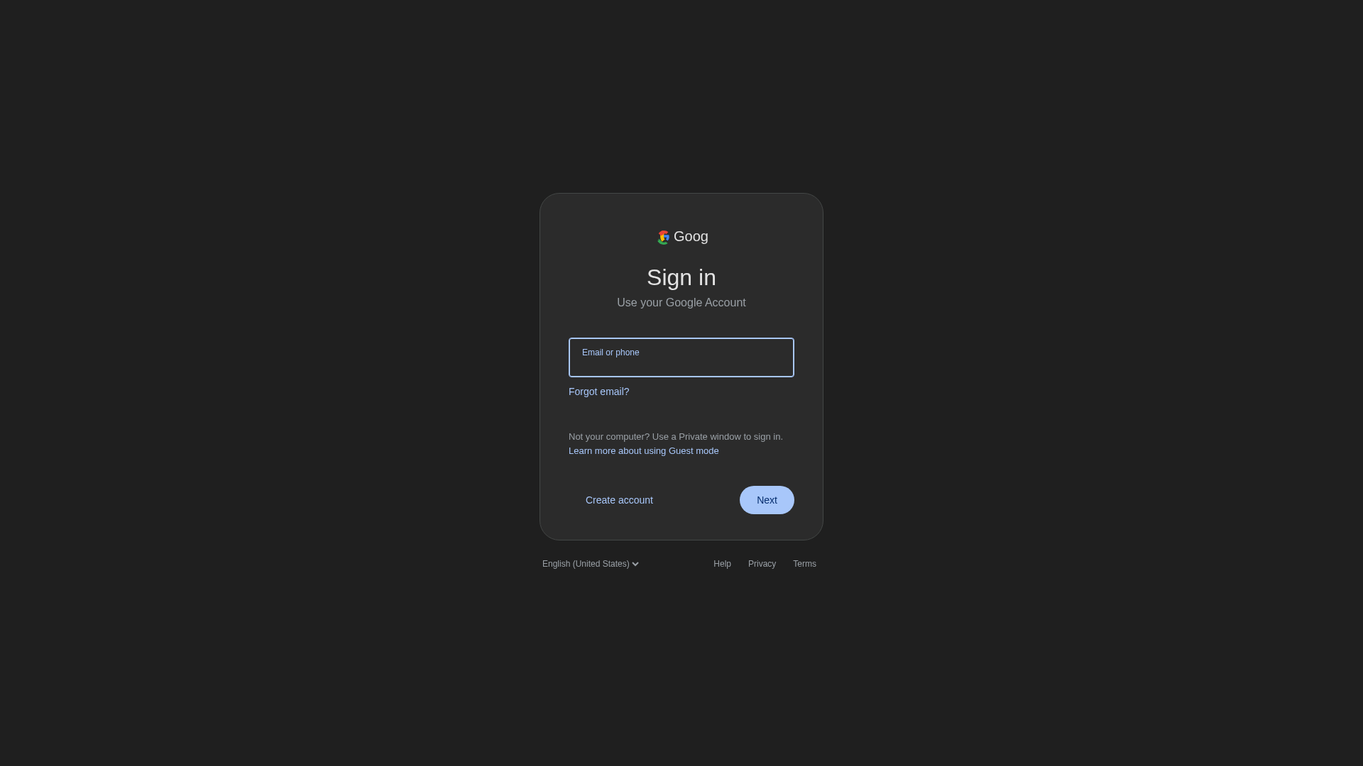 Screenshot of www.gaagle.duckdns.org