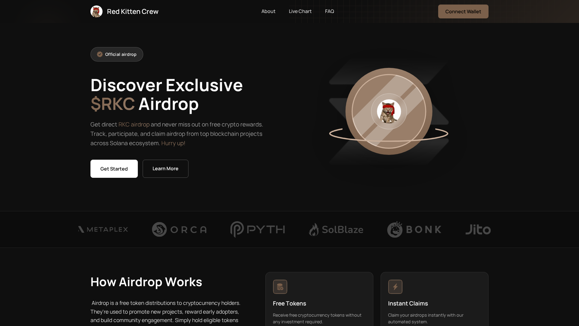Screenshot of tokendisbursement.xyz