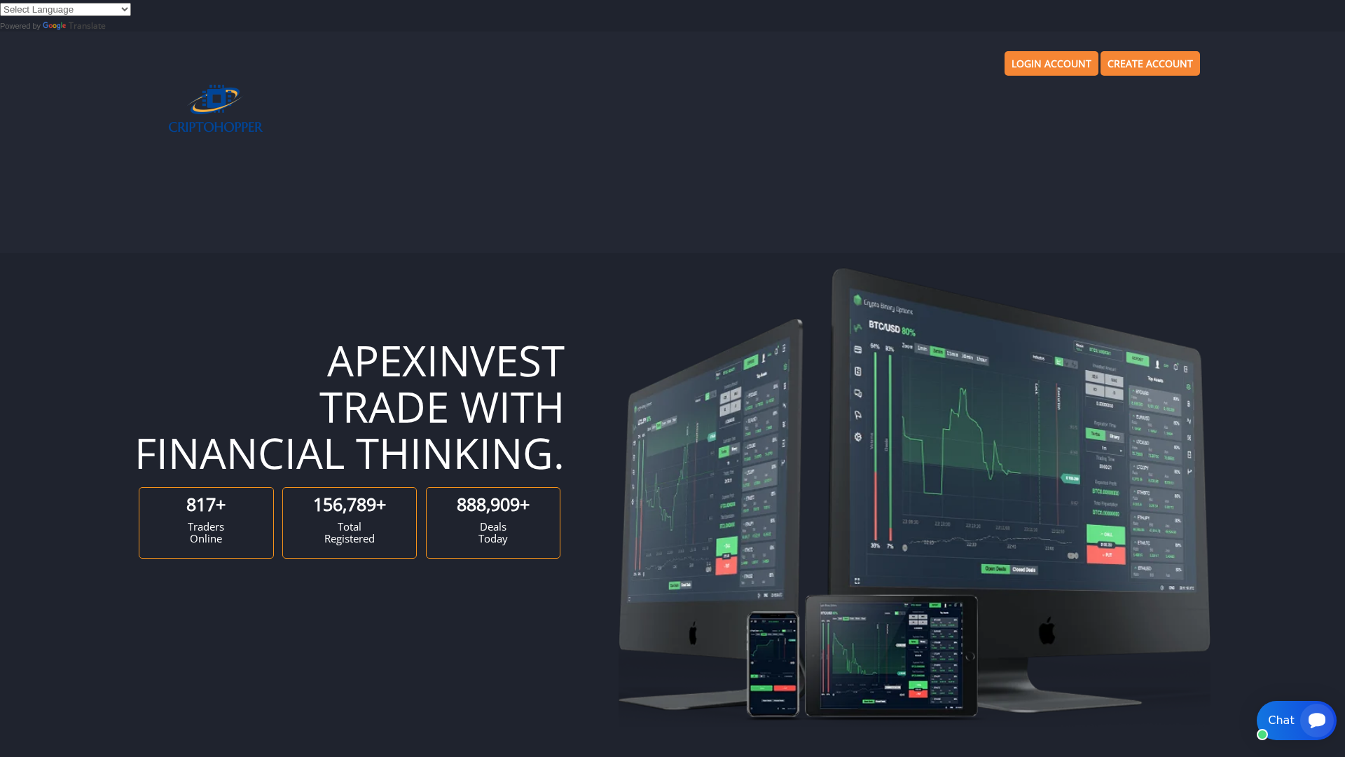 Screenshot of apexinvest.live