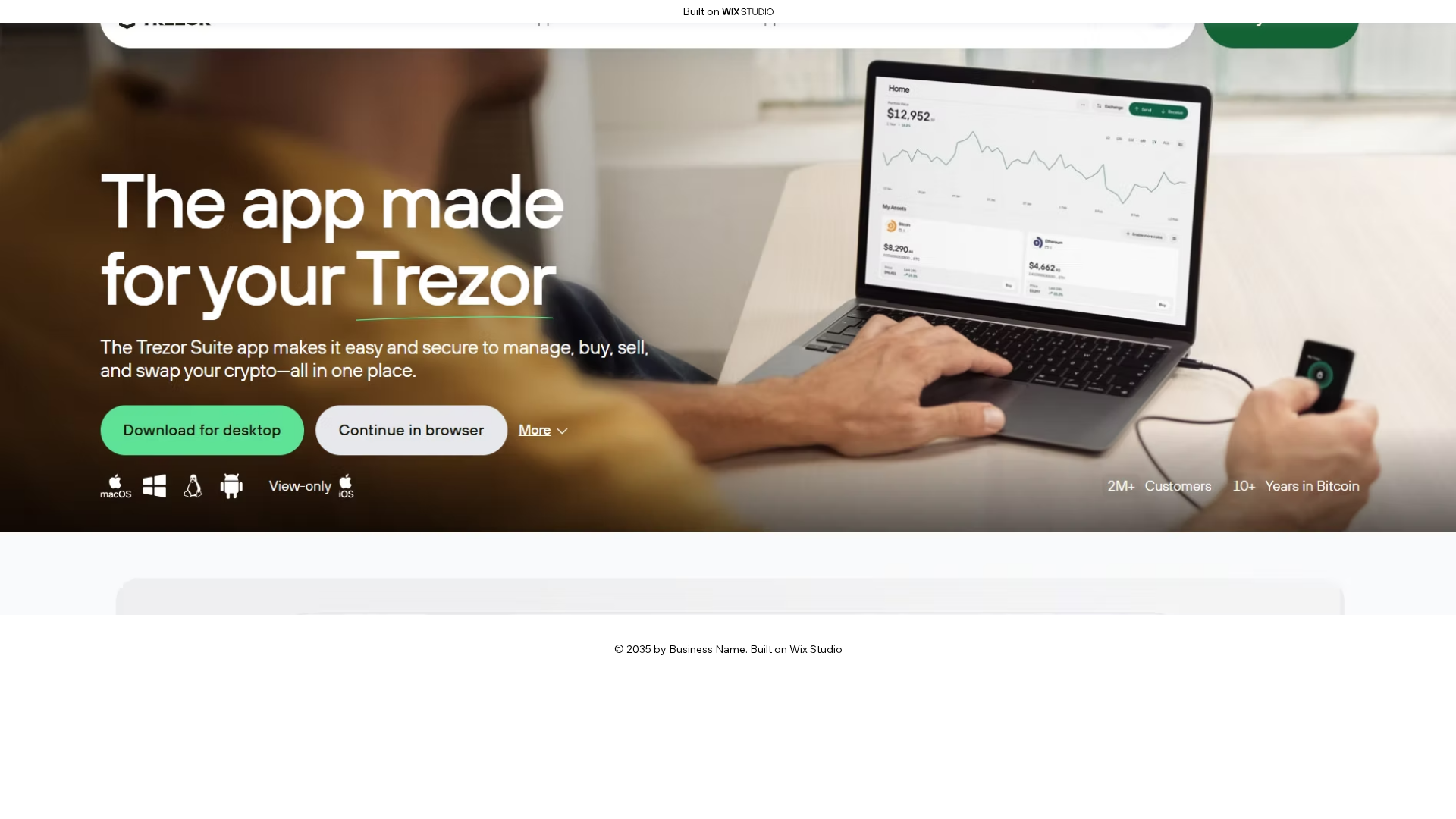 Screenshot of trzur-suited.wixstudio.com
