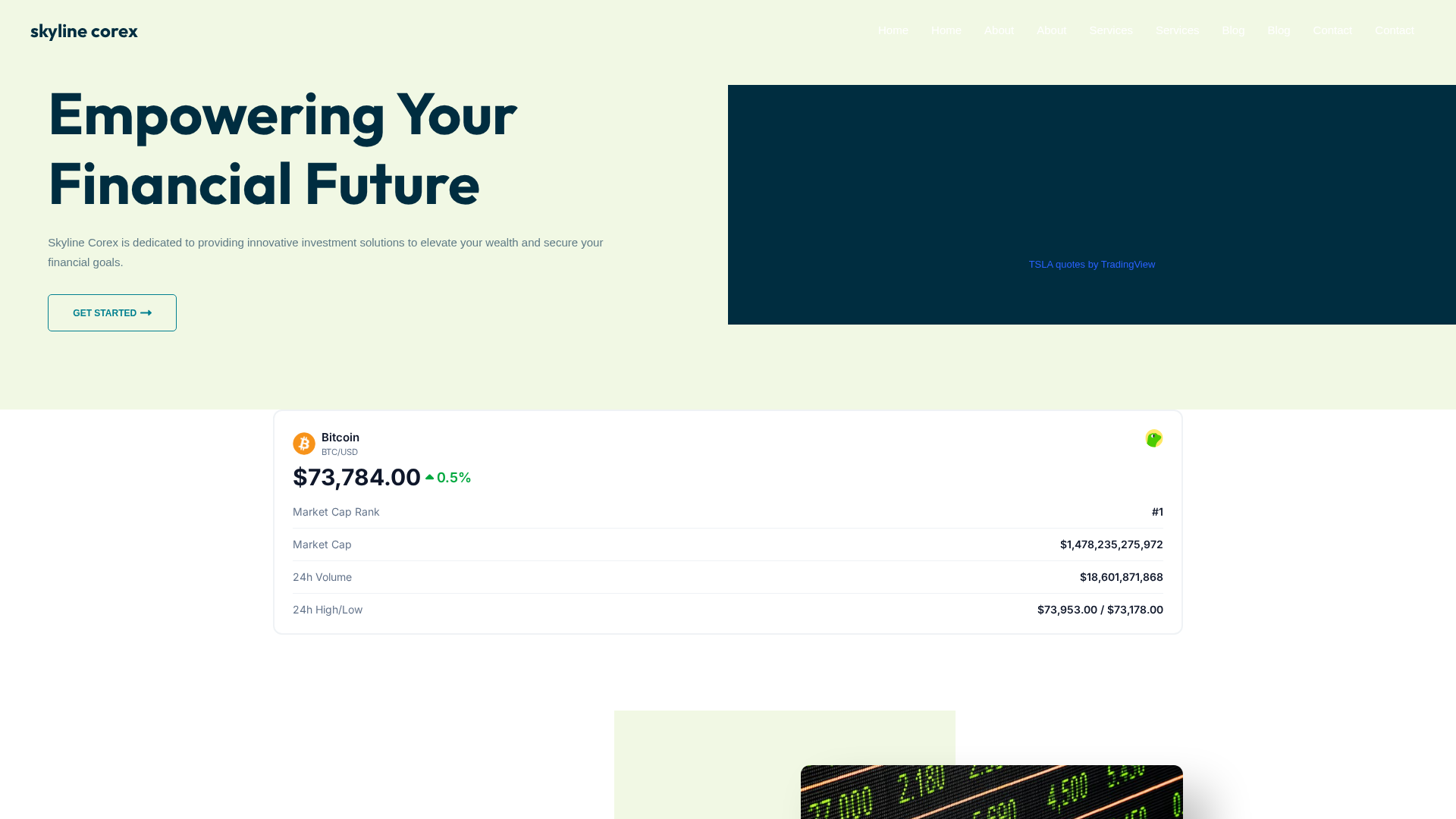 Screenshot of skyline-corex.com