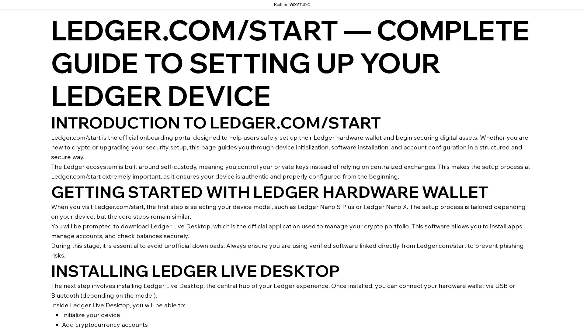 Screenshot of users-comstarted.wixstudio.com