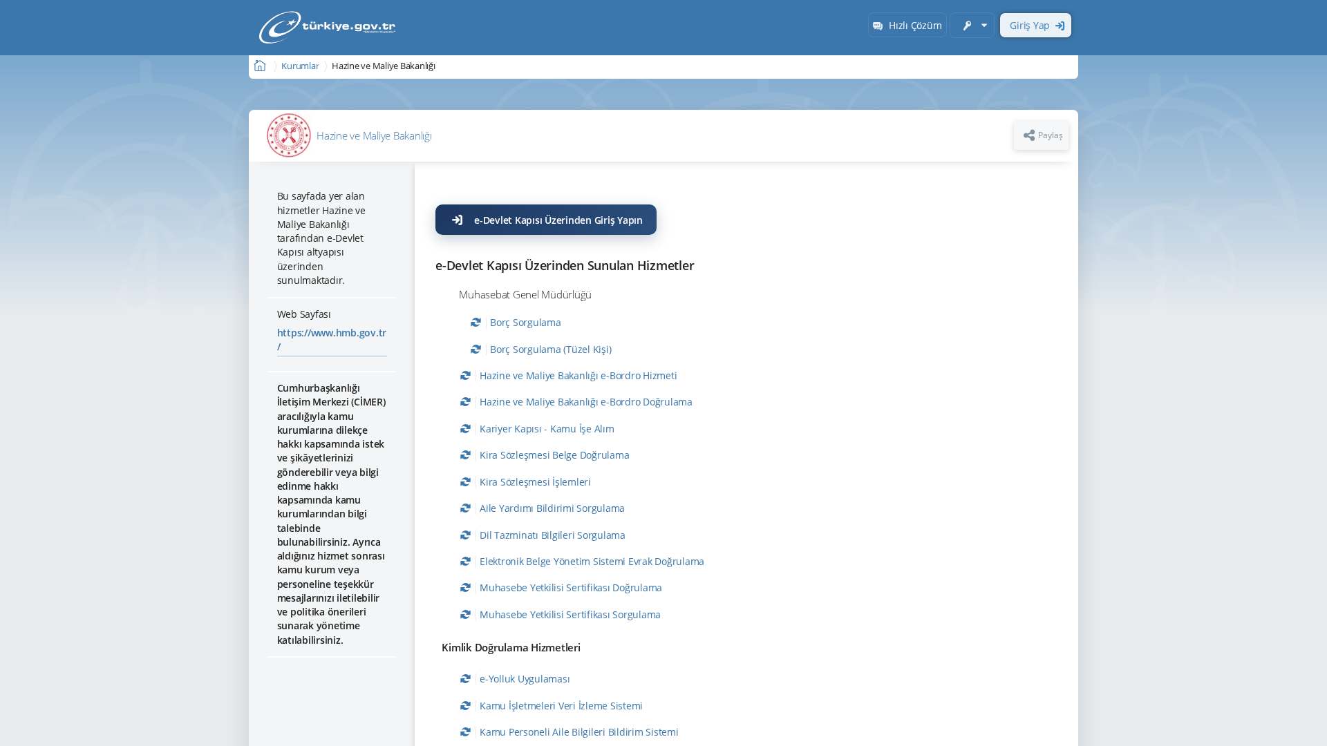 Screenshot of edevletuzlasma.org
