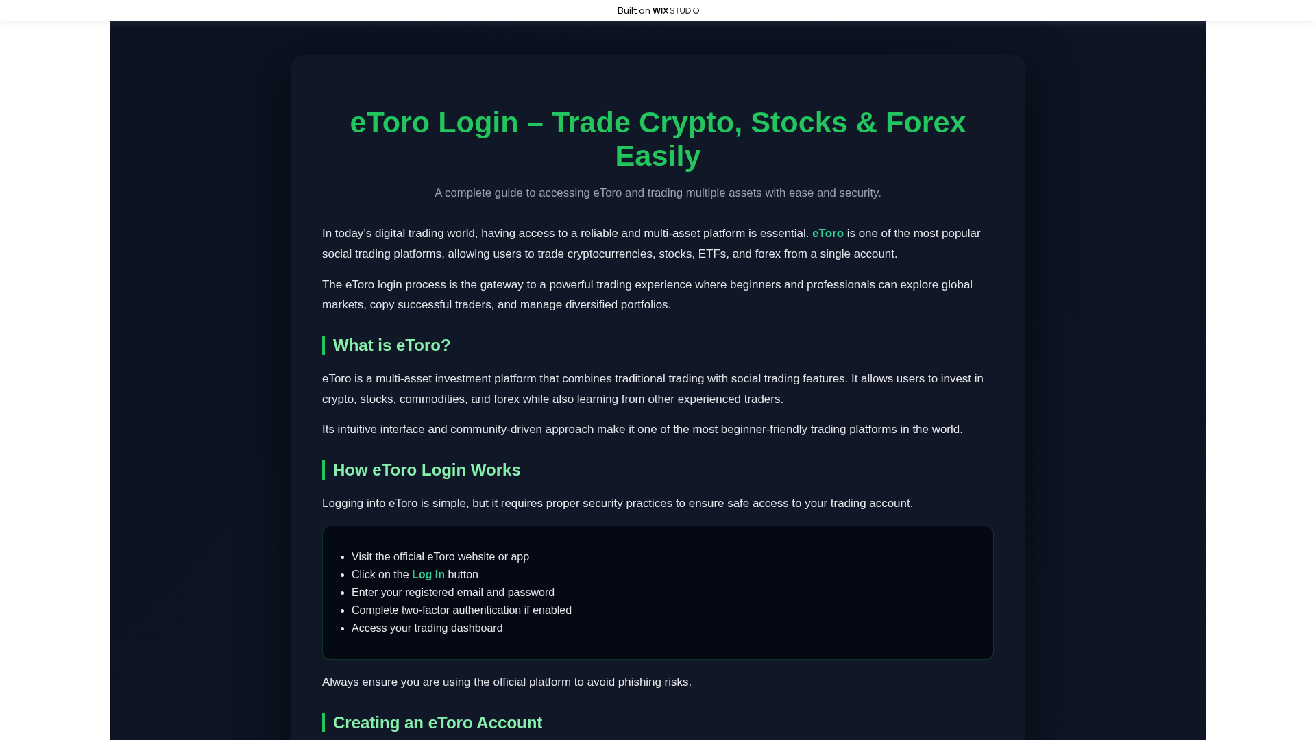 Screenshot of startin-appsettoro.wixstudio.com