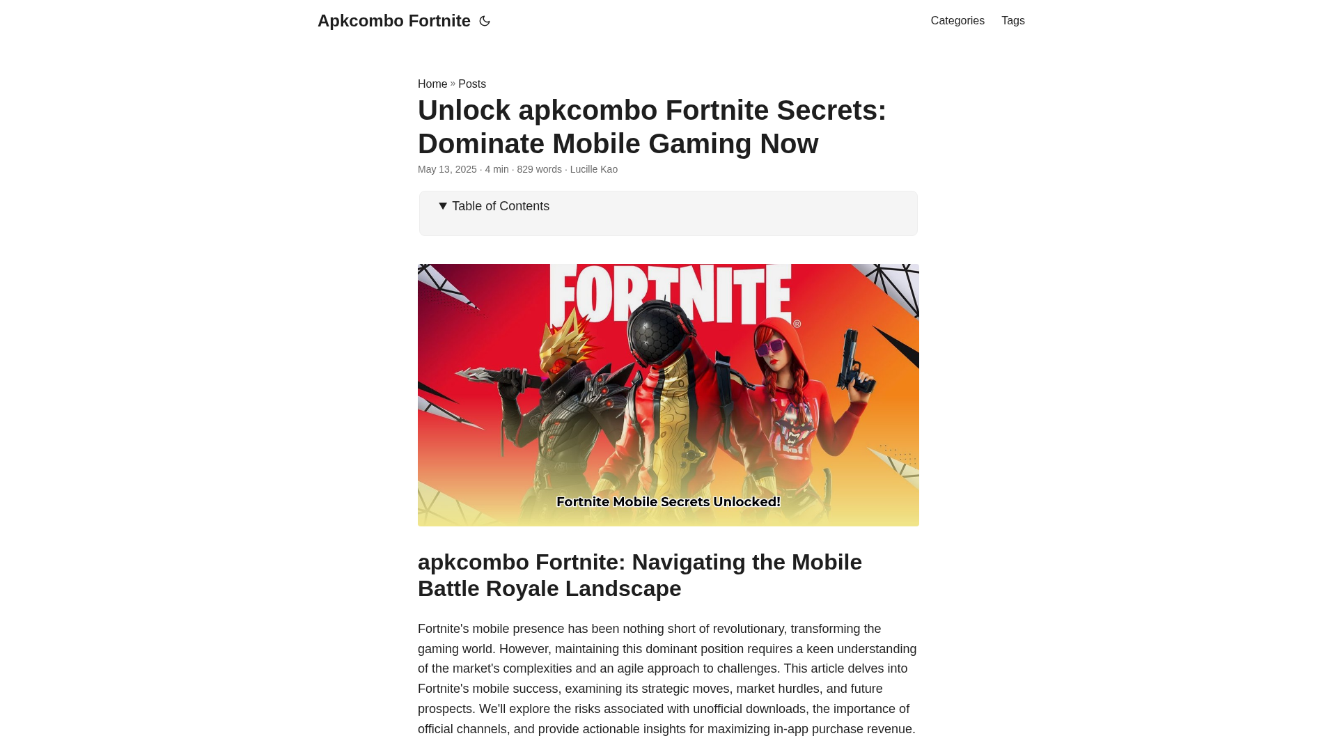 Screenshot of apkcombo-fortnite.pages.dev