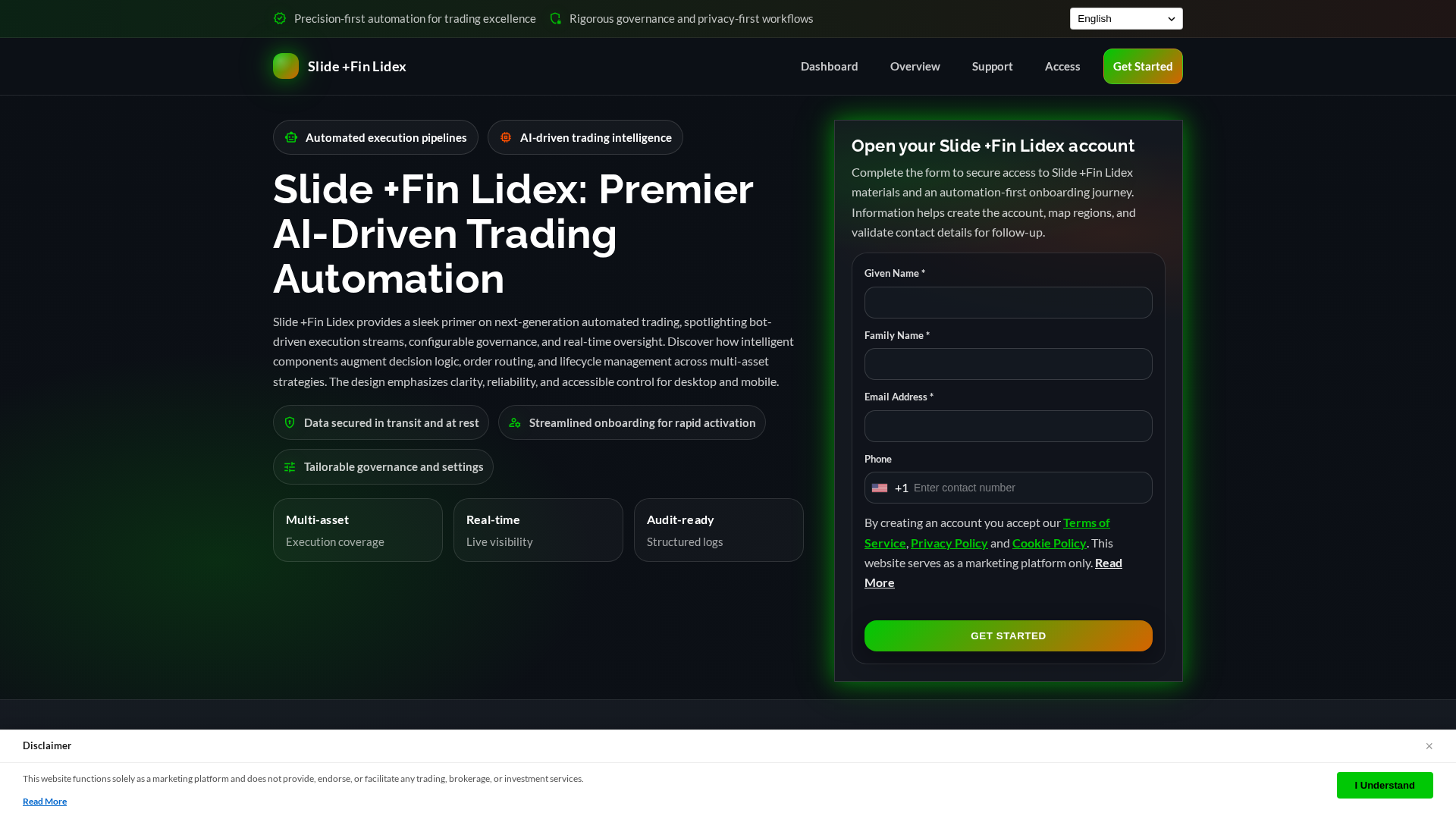 Screenshot of slidefinlidex.com