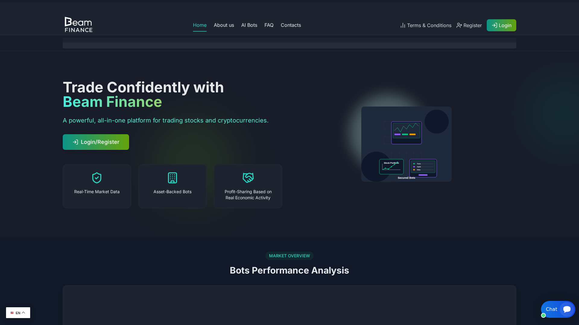 Screenshot of beamfin.pro