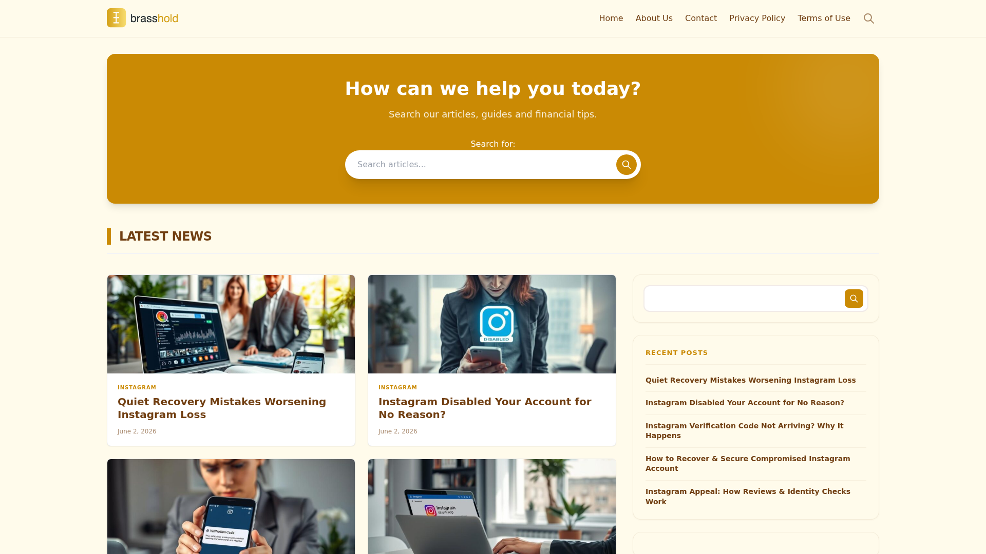 Screenshot of brasshold.com