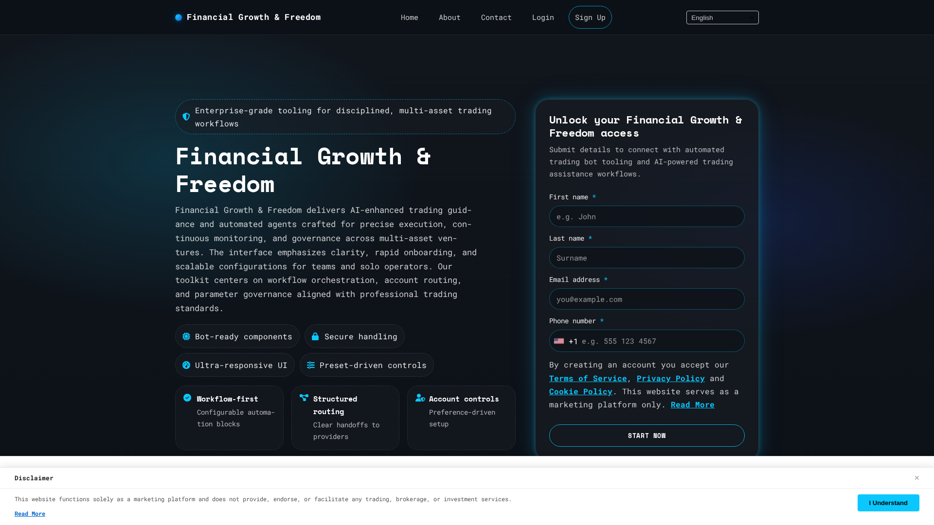 Screenshot of financialgrowthfreedom.click