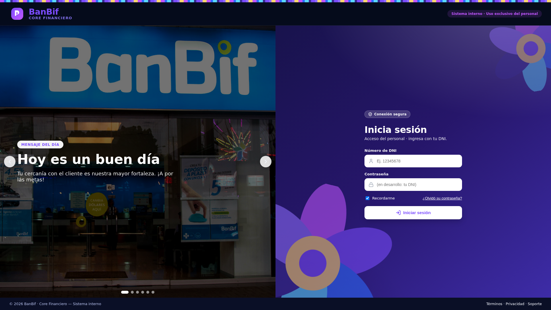 Screenshot of santander-core-frontend.vercel.app
