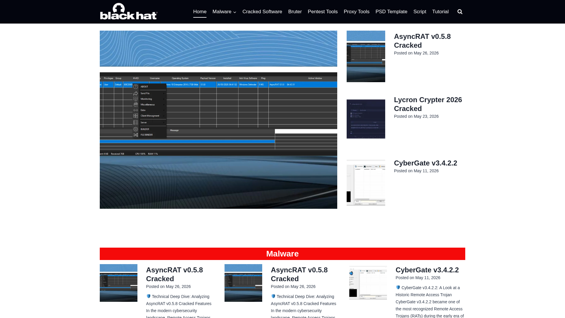 Screenshot of blackhatusa.com